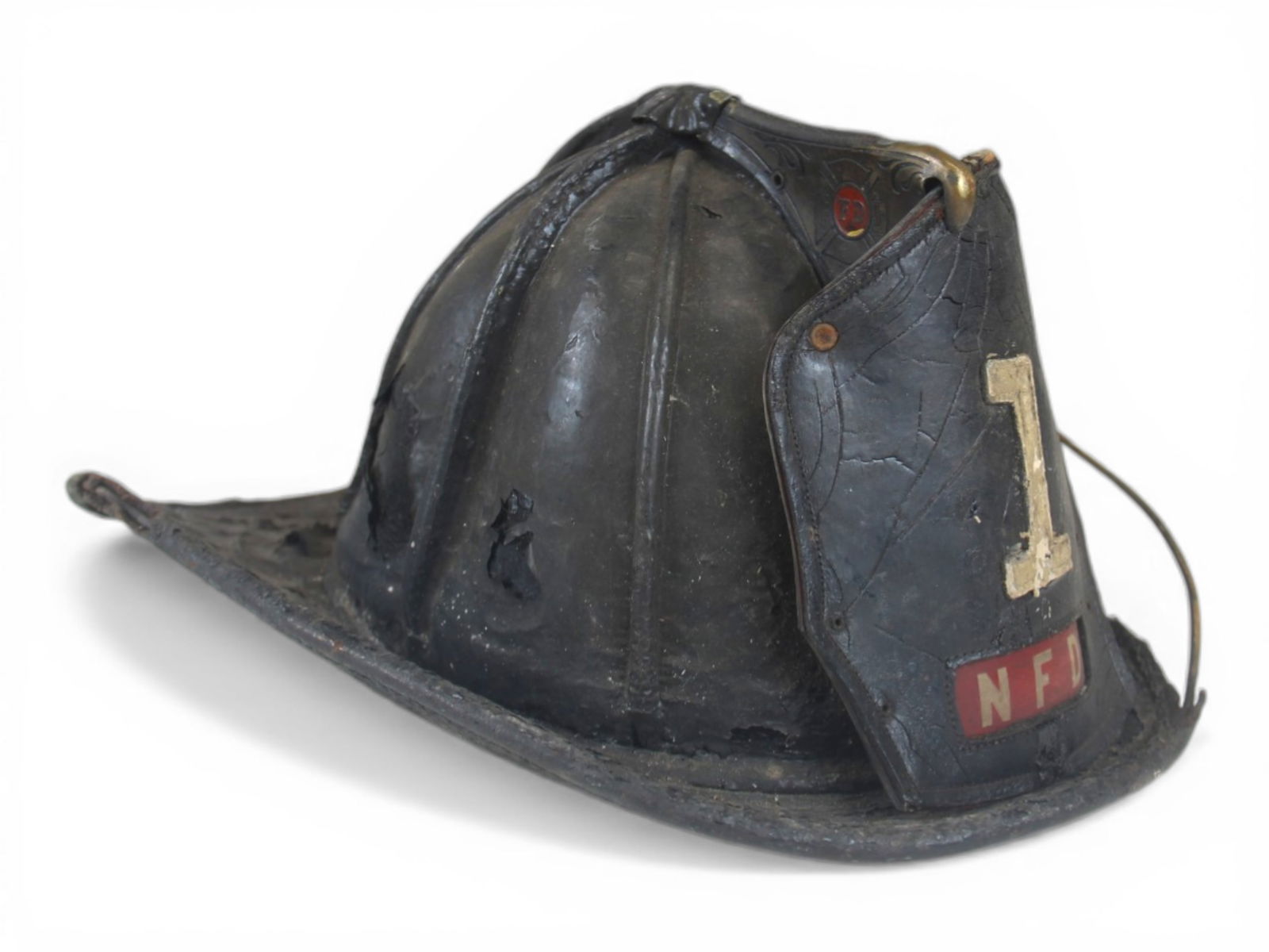 (2) Cairns NFD Leather Fire Helmets - 8