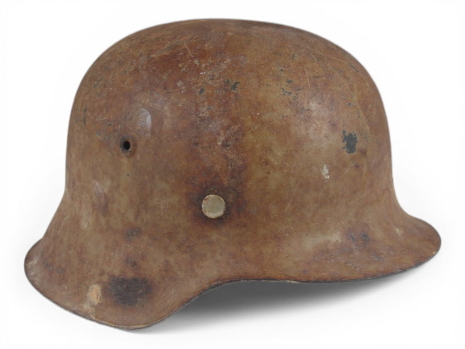 World War Two German Helmet: Recovered from Normandy Beach according to the consignor.Shipping: Weiss Auctions offers full-service, in-house shipping for nearly all items in this auction. For a shipping quote, please contact us