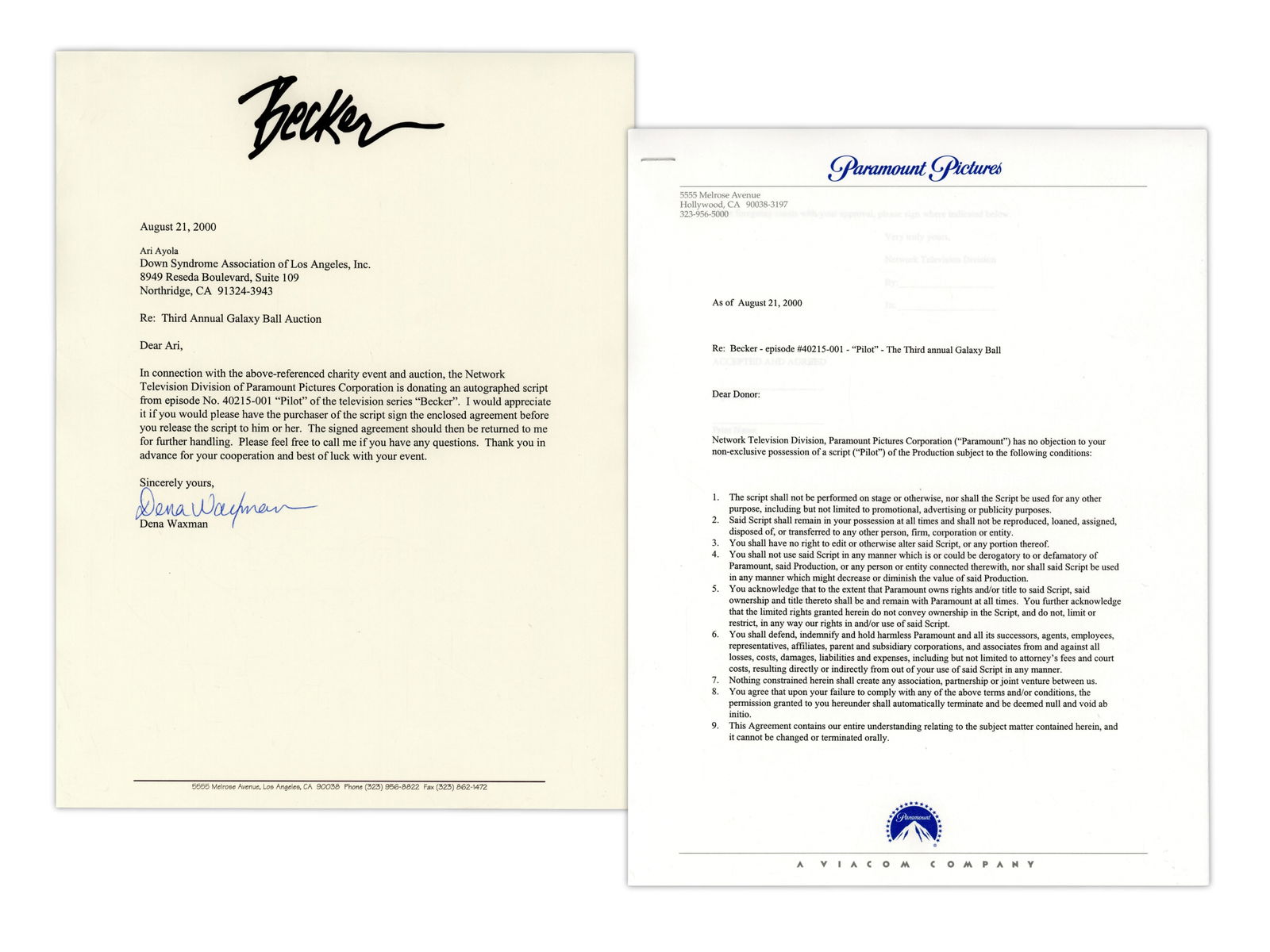 (2) Becker Television Cast Signed Scripts - 2