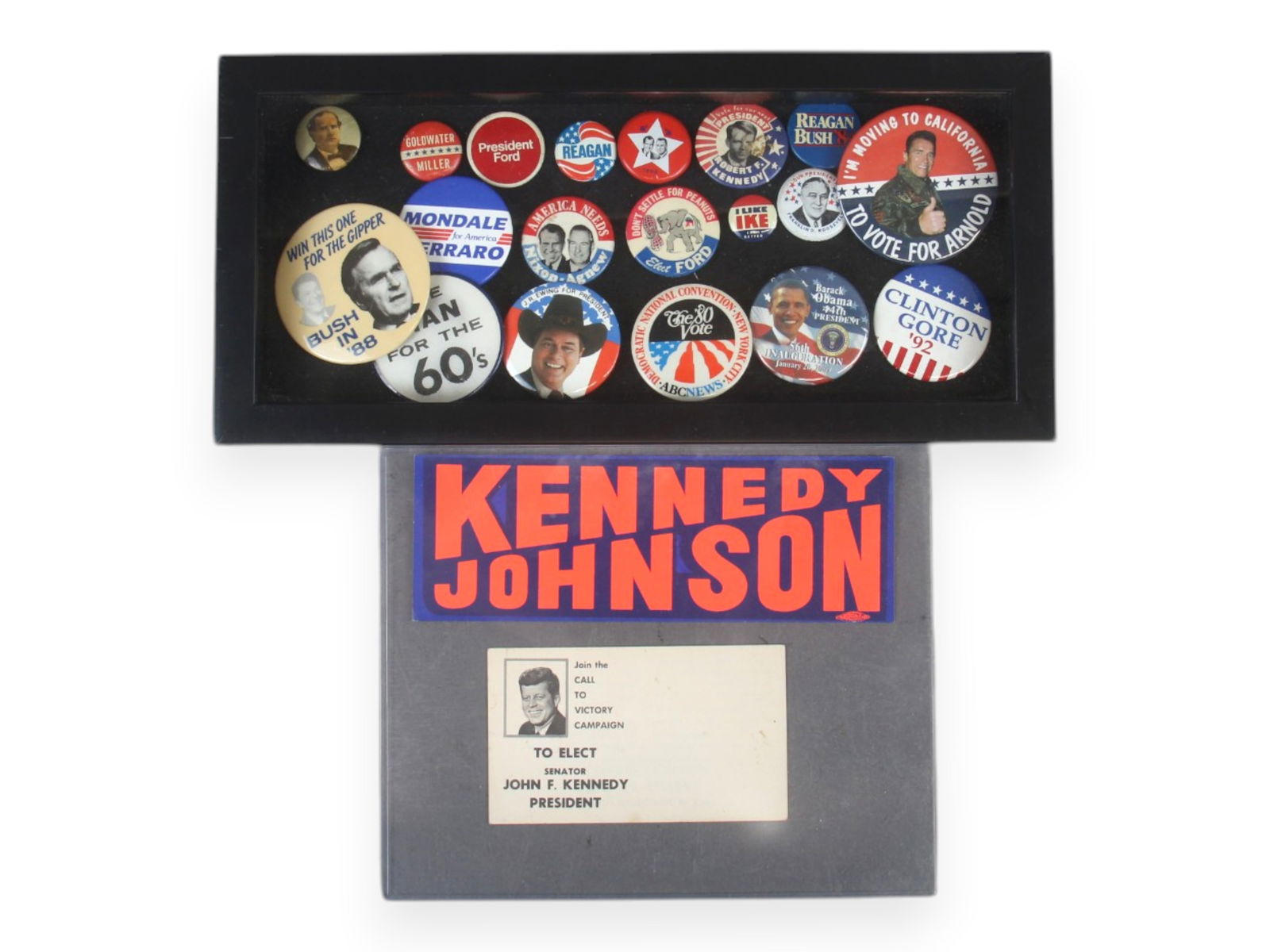 Political Campaign Buttons & JFK Ephemera (1 of 3)