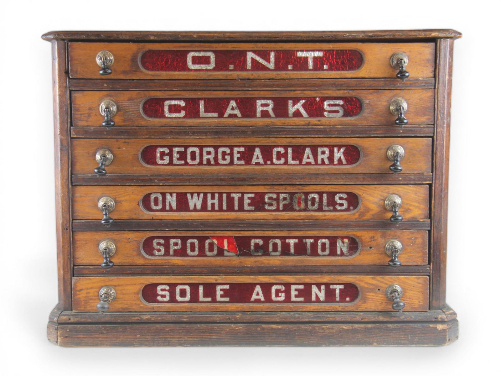 Clark's O.N.T. Spool Cotton Advertising Cabinet (1 of 12)