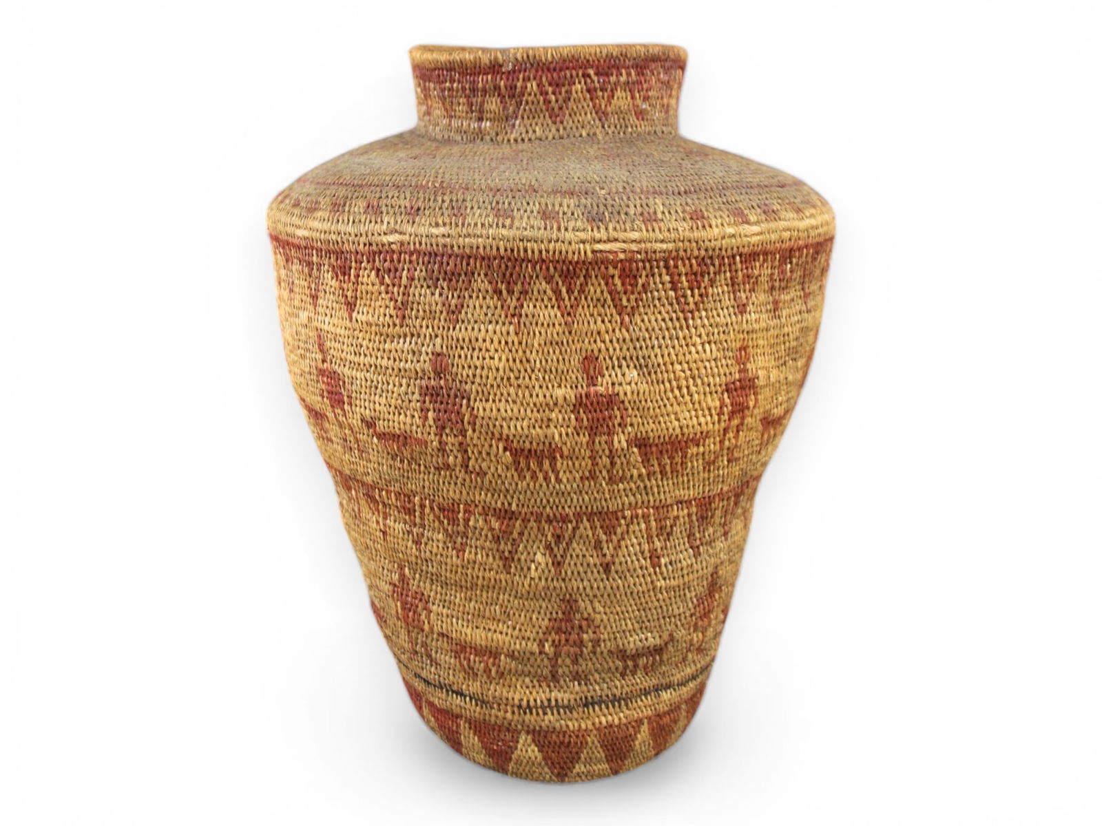 Native American Mission Woven Basket, Circa 1915 (1 of 4)