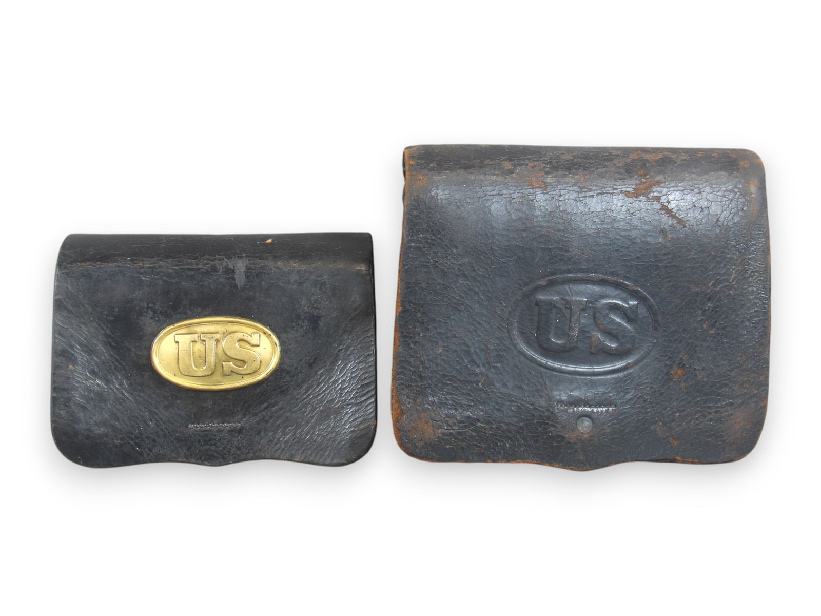 (2) U.S. Cartridge Boxes: 2 US Cartridge Boxes, 1840s/1850s. Some wear.Shipping: Weiss Auctions offers full-service, in-house shipping for nearly all items in this auction. For a shipping quote, please contact us prior to the