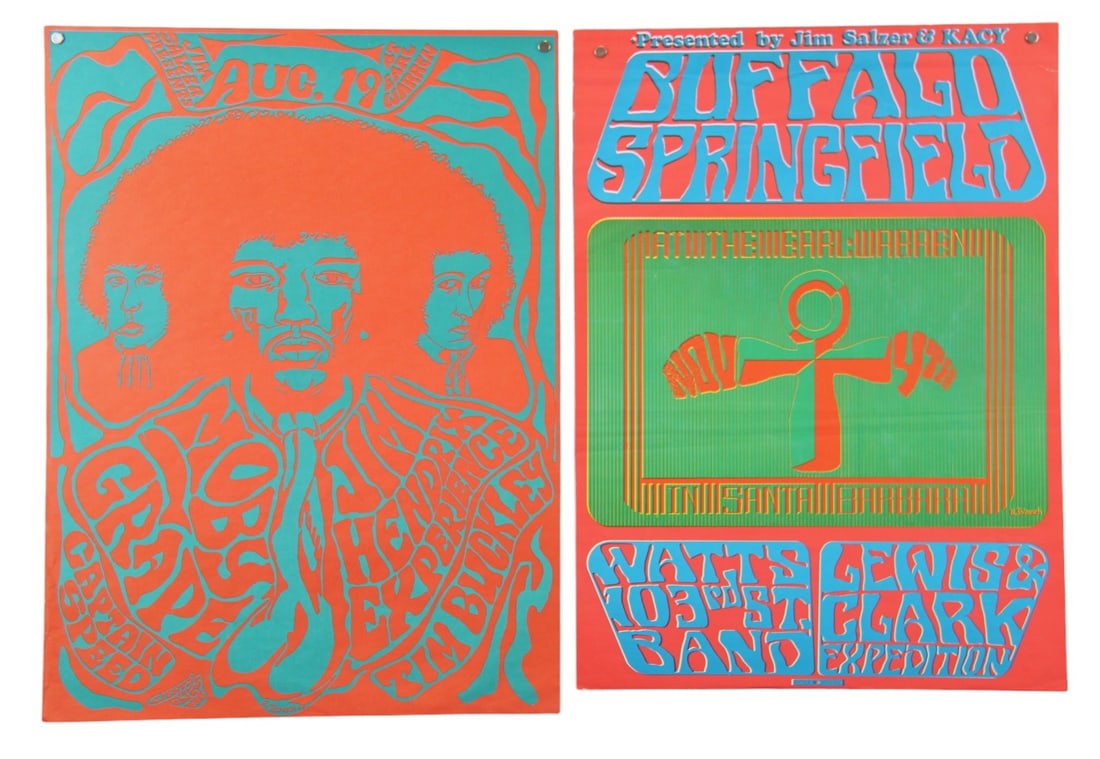 (2) 1967 Earl Warren Showground Rock Posters (1 of 1)