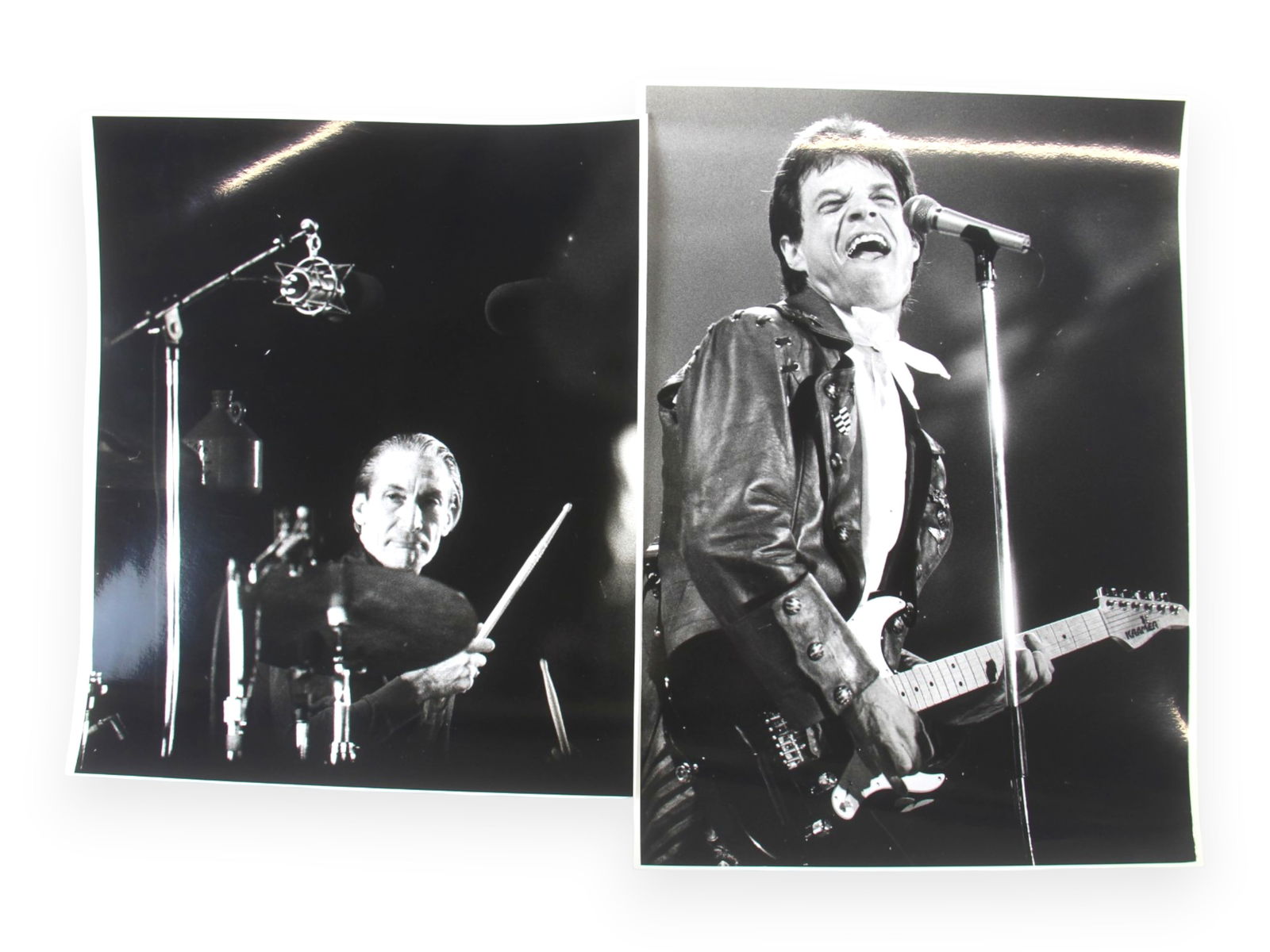 (9) Rolling Stones Vintage Oversize Photos: (9) Rolling Stones Vintage Oversize Photos, original, circa 1990 by Ted Gartland, Charlie Watts 9.5 x 11.25", Mick Jagger 9.5" x 13," (7) Keith Richard 9" x 13" x3, 8" x 12.75" x3, 6.5" x 12.5"