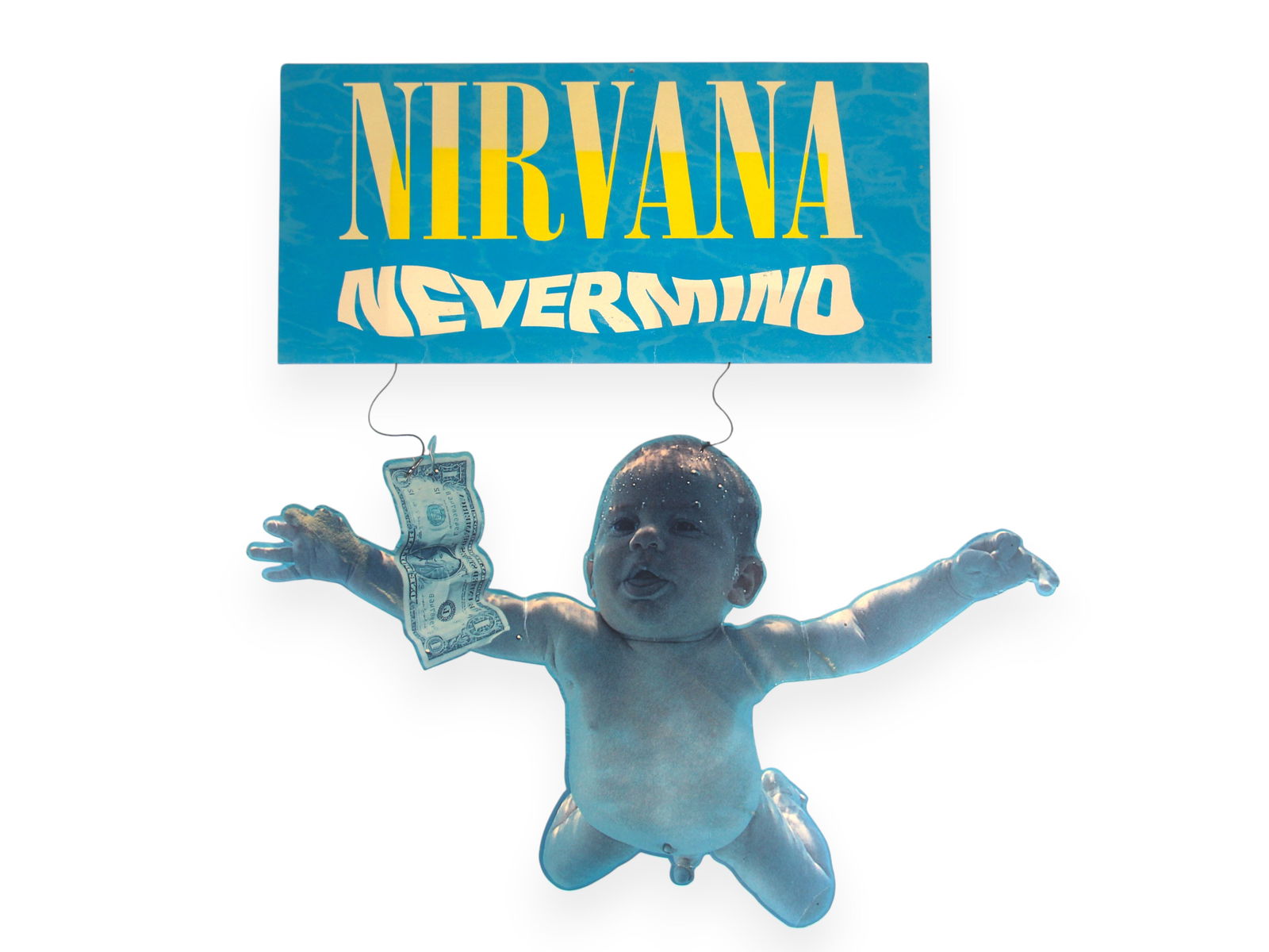 Nirvana LP Store Display Mobile: Nirvana LP Store Display Mobile, two pieces connected by two pieces of string, original issue, approx. 15" x 24" Shipping: Weiss Auctions offers full-service, in-house shipping for nearly all items in