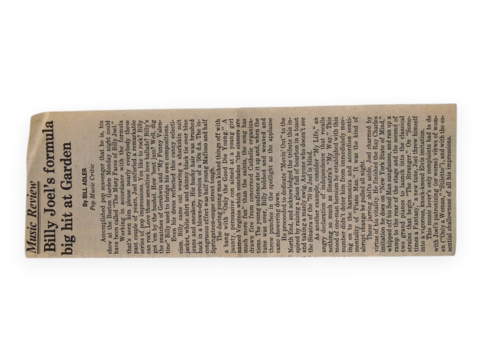 (5) Billy Joel Items Signed Set List, 1975 Ticket - 6