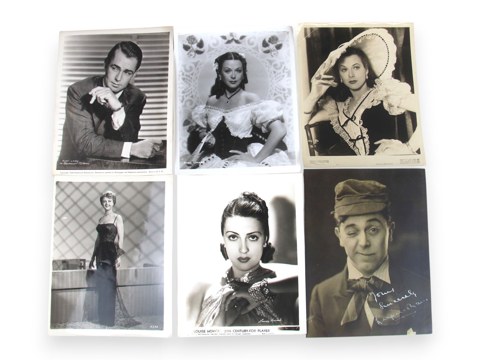 Celebrity Photo Lot: Lot includes Burlesque entertainers, Celebrities with last name beginning with the letter "B", also includes a binder of multi Signed photos with groups.These lots come from the Estate of Longtime