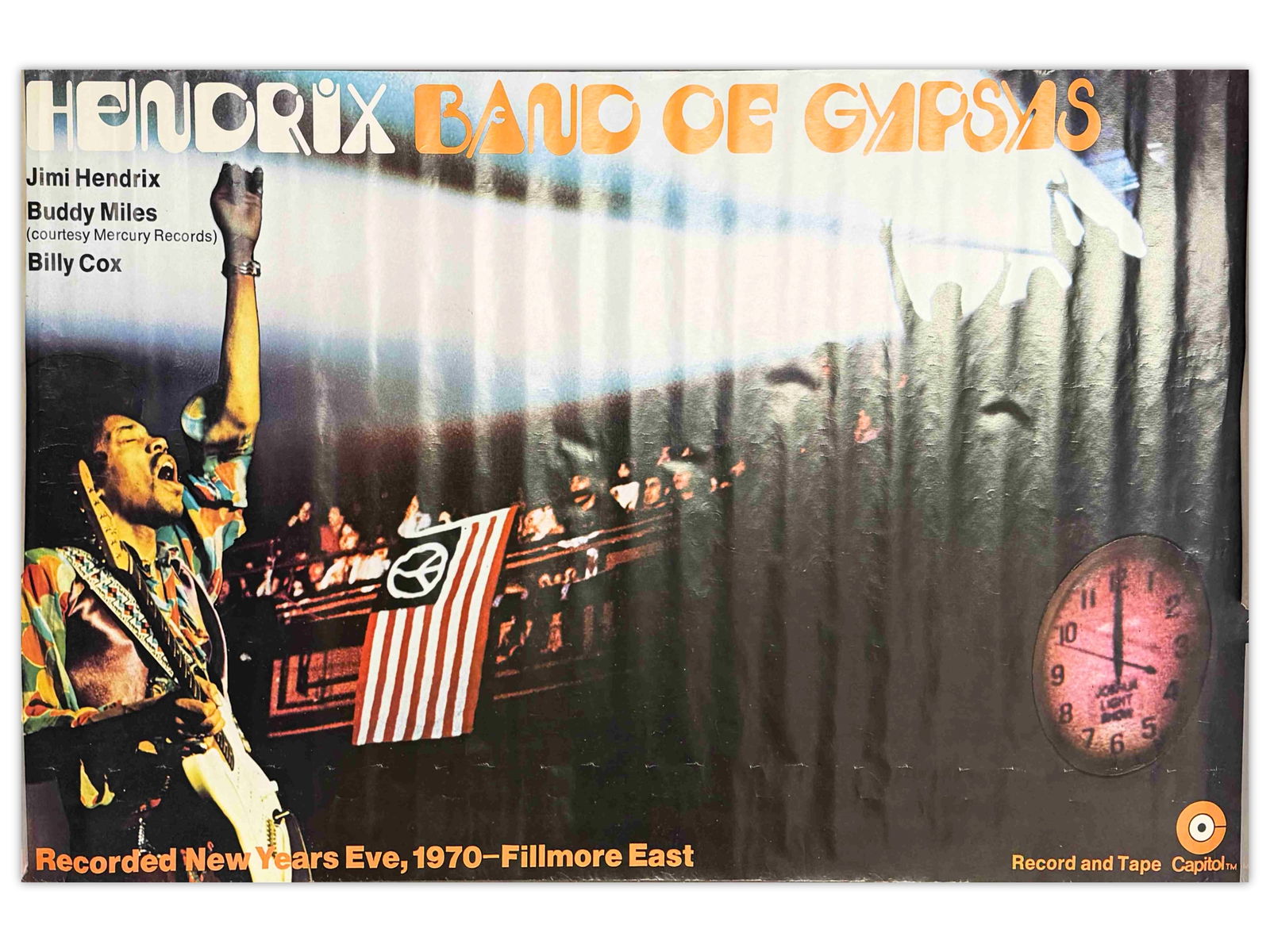 Jimi Hendrix Band of Gypsies 1970 Promo Poster (1 of 1)