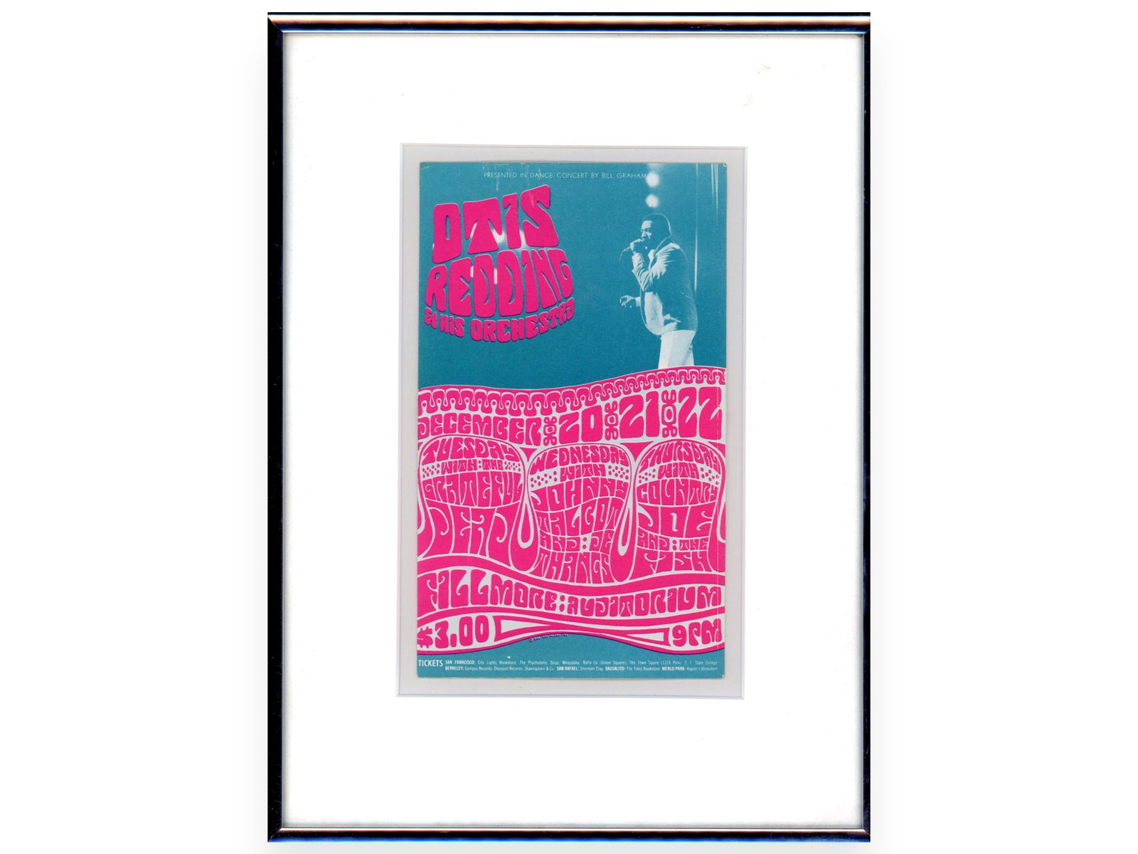 Otis Redding Fillmore Auditorium Handbill BG-43 (1 of 1)