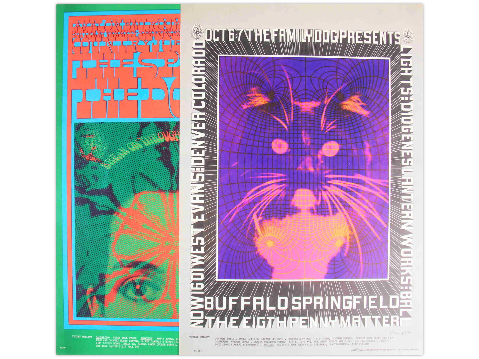 (2) Denver 1967 Family Dog Concert Posters Doors (1 of 3)