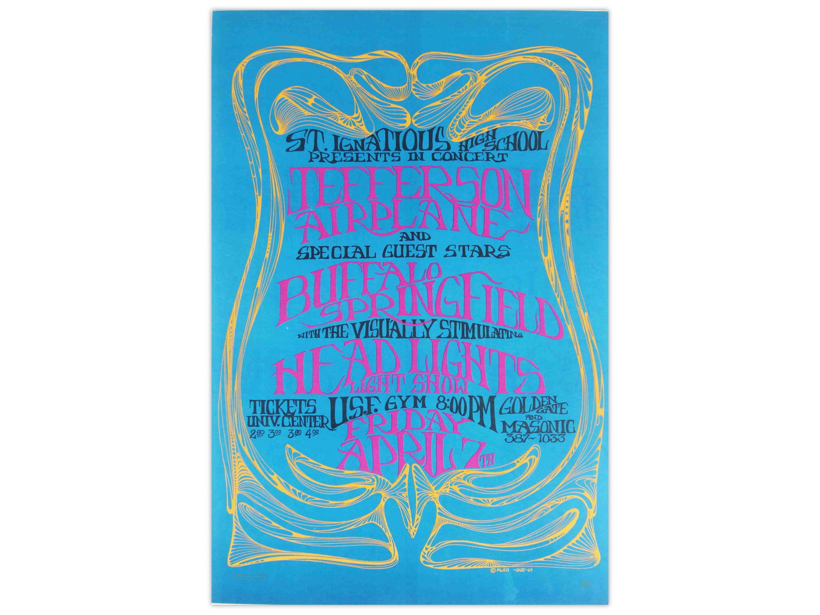 Jefferson Airplane 1967 Concert Poster (1 of 1)