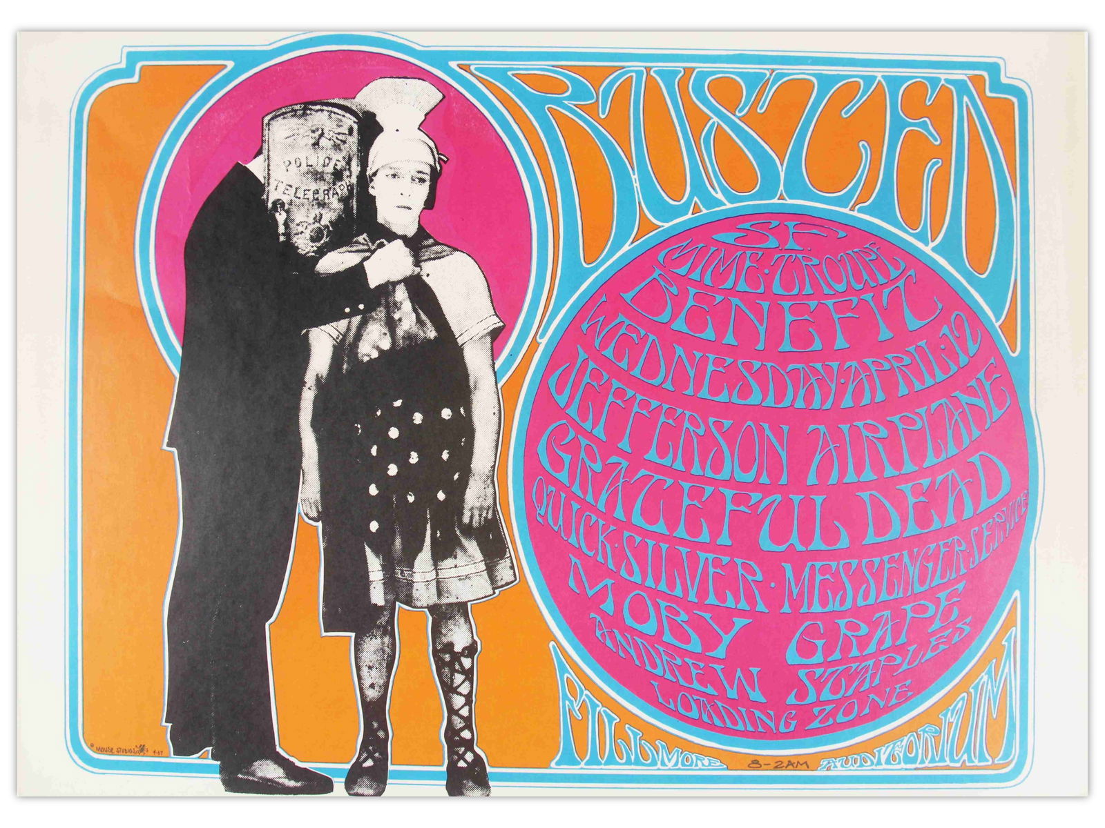 Grateful Dead 1967 Busted Benefit Concert Poster (1 of 1)