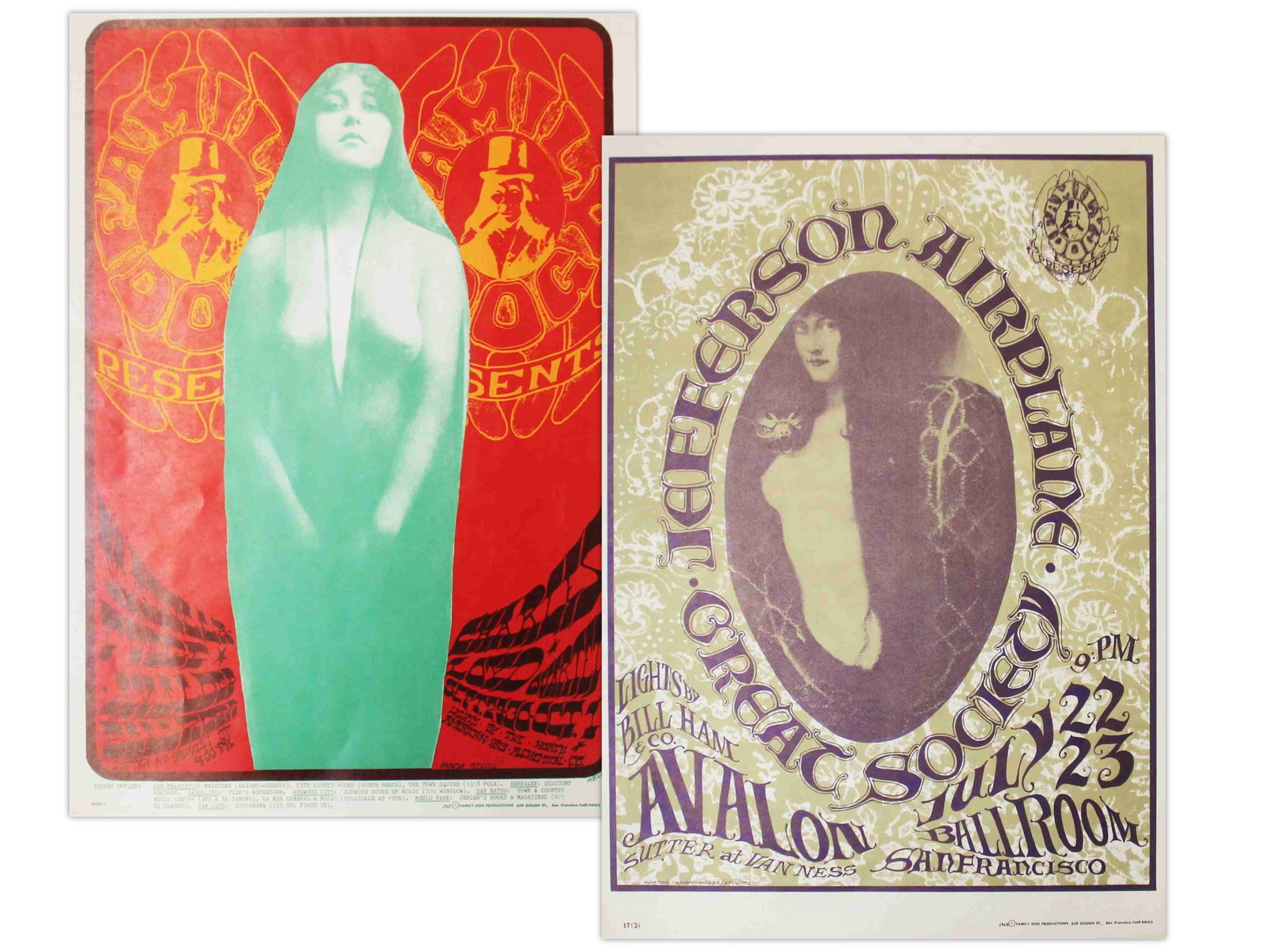 (2) Family Dog Concert Posters, Jefferson Airplane (1 of 3)