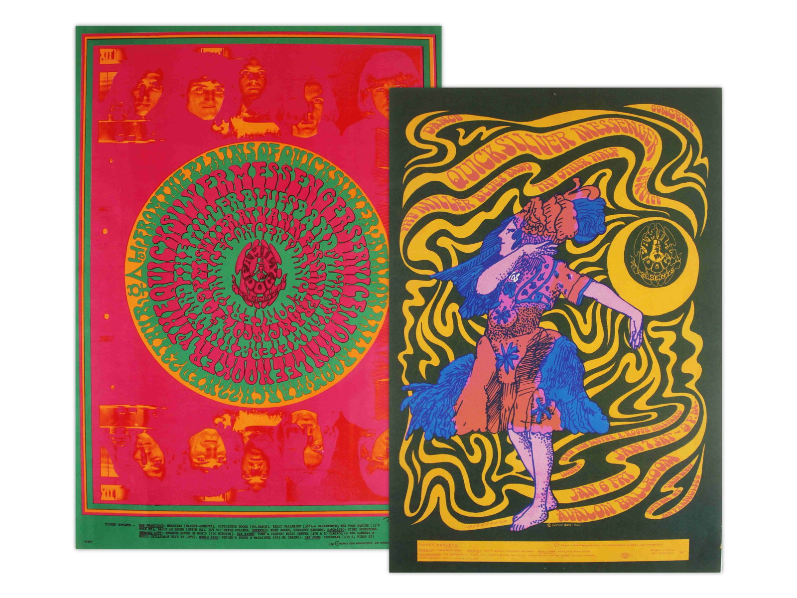(2) 1967 Family Dog Quicksilver Concert Posters (1 of 3)