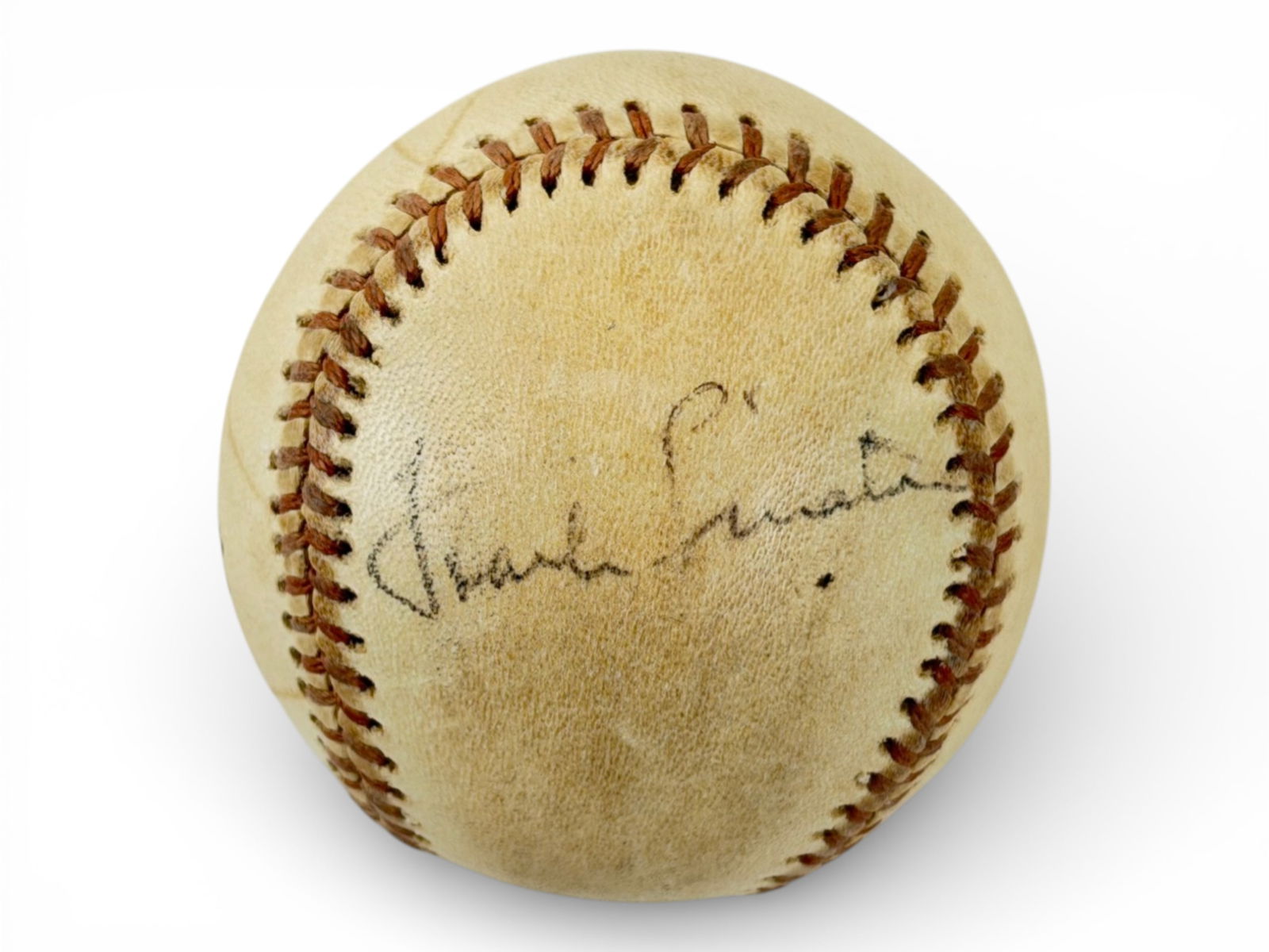 Frank Sinatra Signed Baseball - Beckett: Official Little League Senior baseball signed on a side panel by Frank Sinatra. Sinatra was one of the most influential entertainers of the 20th century, a legendary vocalist and Academy