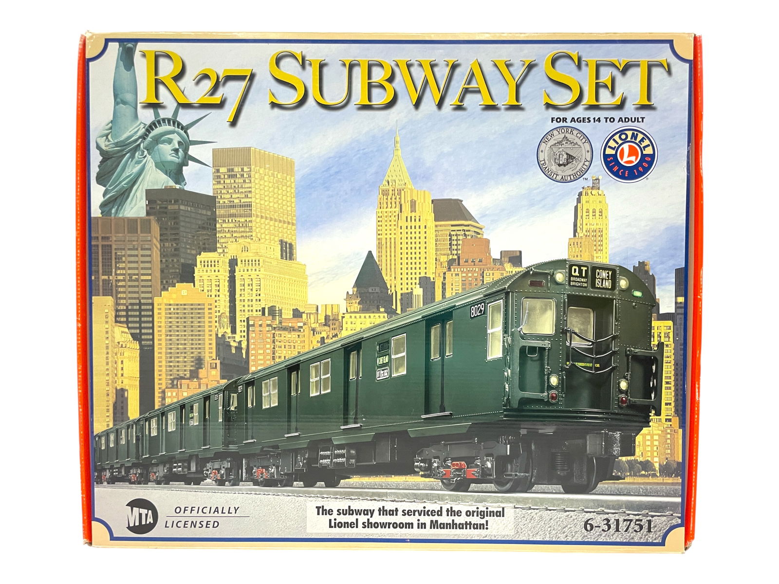 Lionel 31751 R27 Subway Set: Nice 4-unit set with power car equipped with Legacy Control, RailSounds & Odyssey 2. It is lightly run in lightly shop worn set box. WEISS AUCTIONS Does NOT test or guarantee operation of any