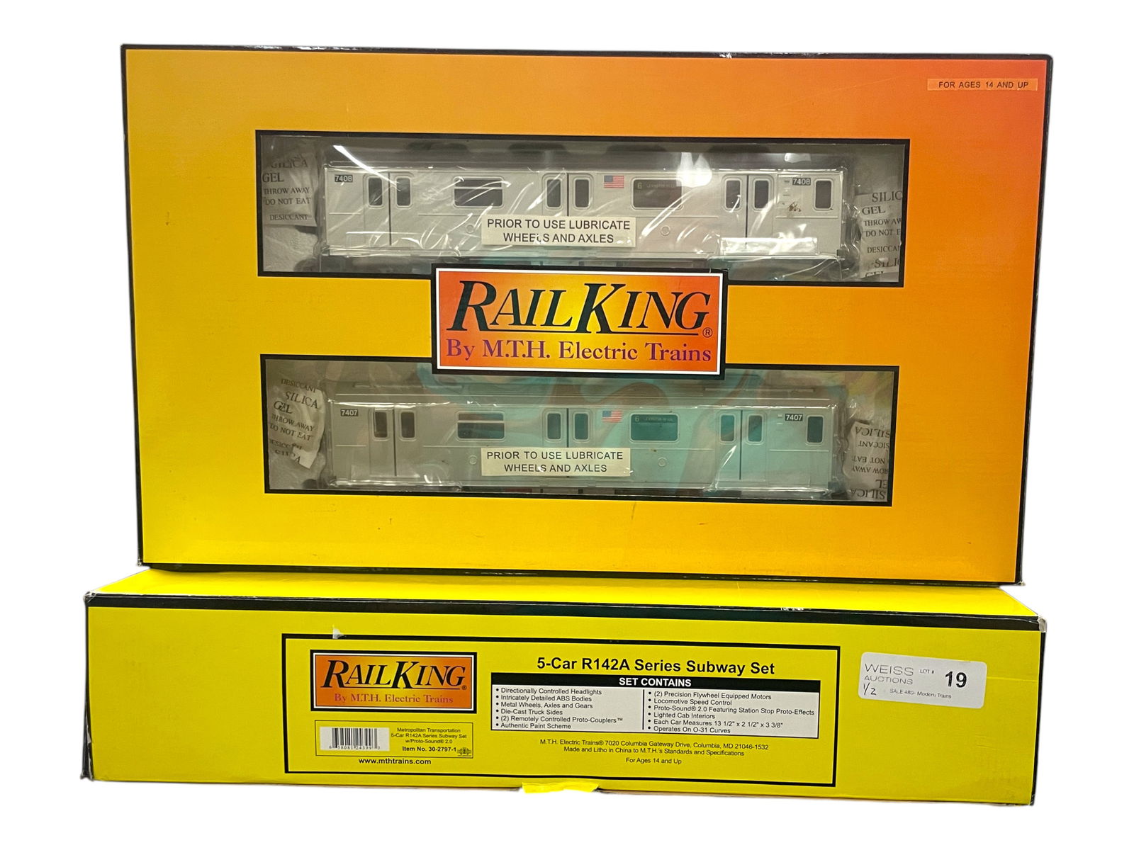 MTH RailKing 30-2797-1 & 3 MTA R142a Subway Set (1 of 2)