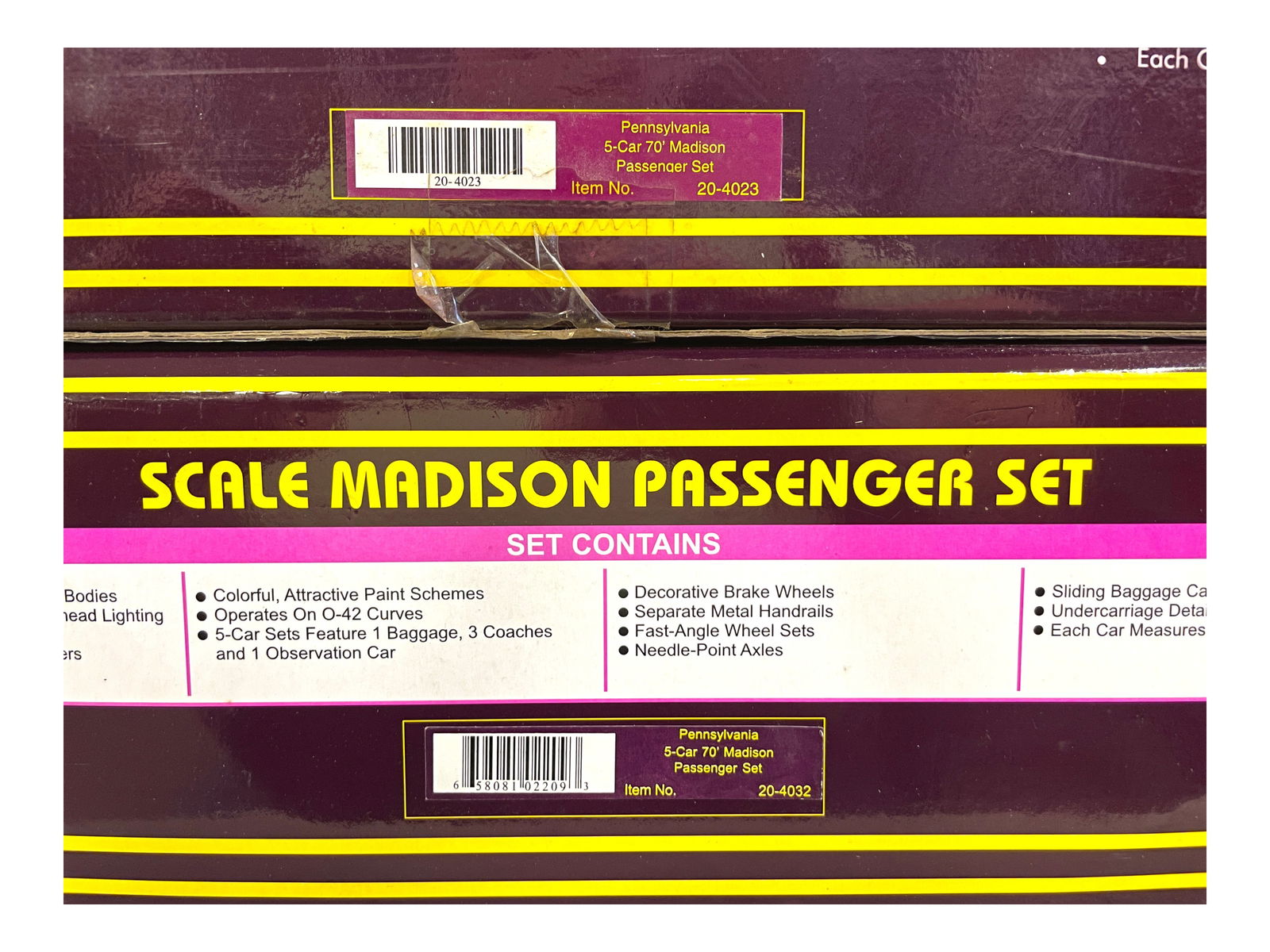2 MTH PRR Madison Car Sets - 2