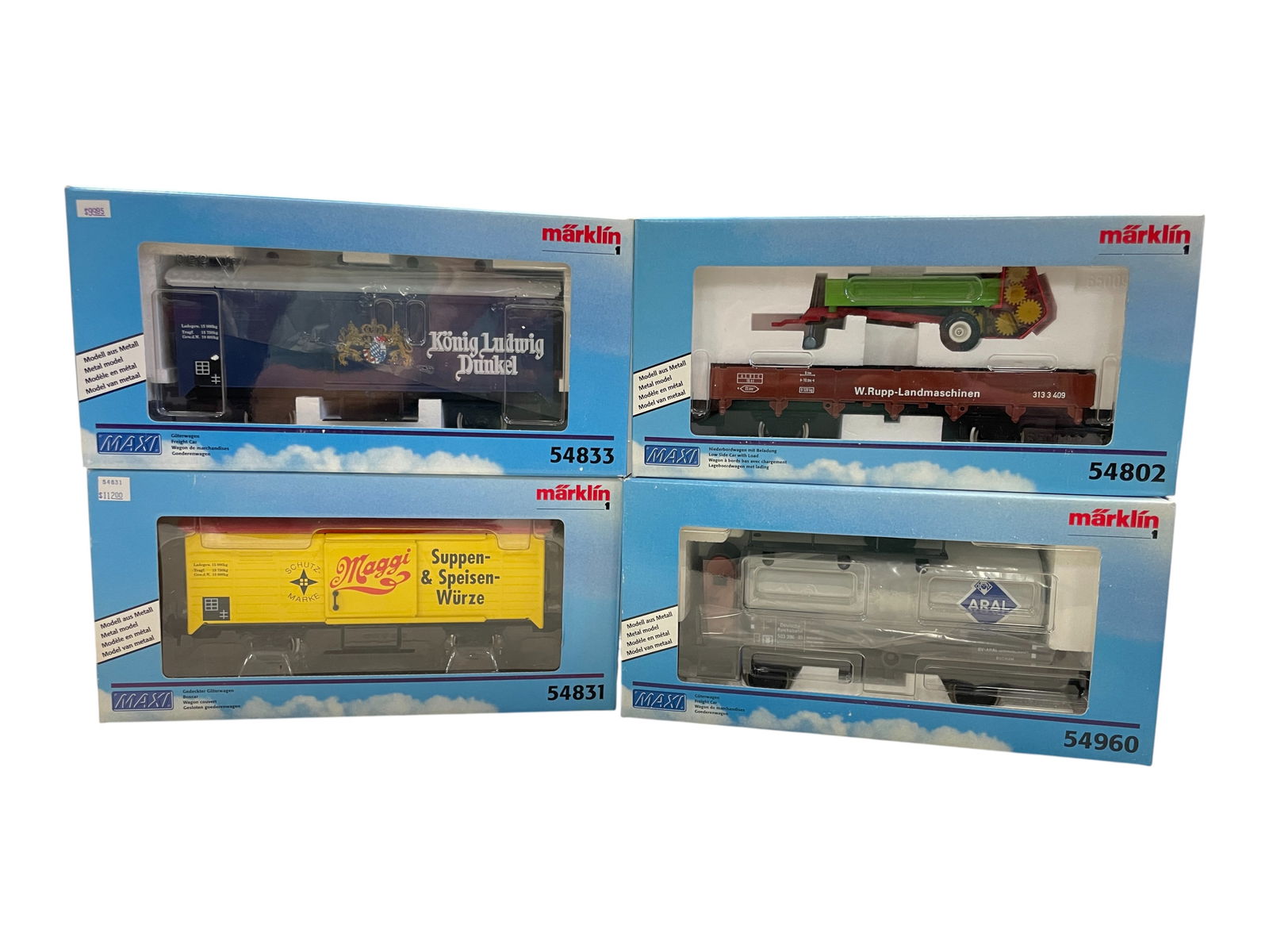 4 Marklin Maxi Freight Cars (1 of 3)
