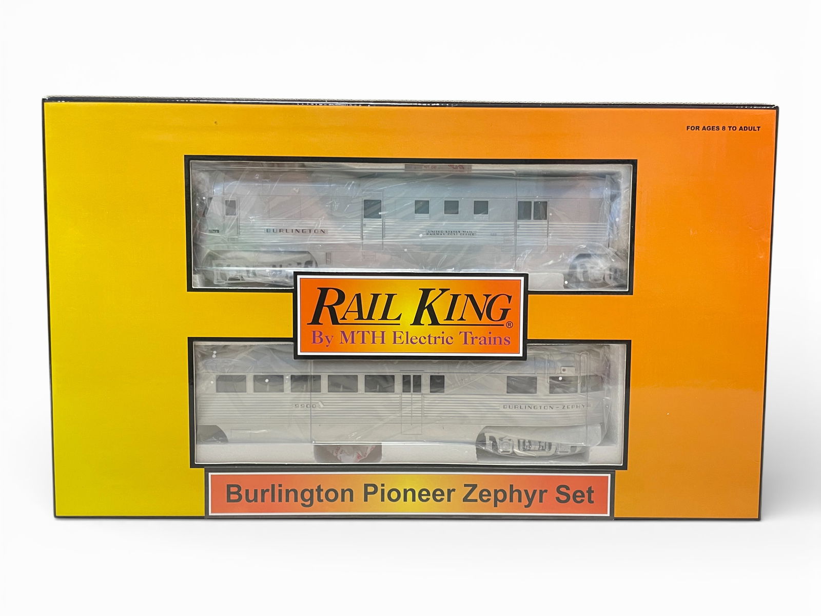 MTH 30-2186-1 Pioneer Zephyr Streamliner: Nice 4-unit set equipped with ProtoSounds. It appears like new in set box.Shipping: Weiss Auctions offers full-service, in-house shipping for nearly all items in this auction. For a shipping quote,