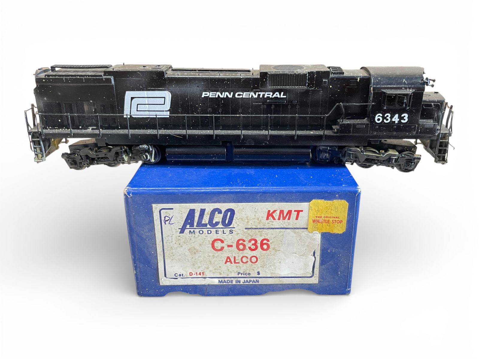Alco Brass HO PC C636 Alco Diesel, Low Hood: HO Gauge. Custom Painted #6343, Samhongsa made, showing light use with box, no foam. Shipping: Weiss Auctions offers full-service, in-house shipping for nearly all items in this auction. For a shippin