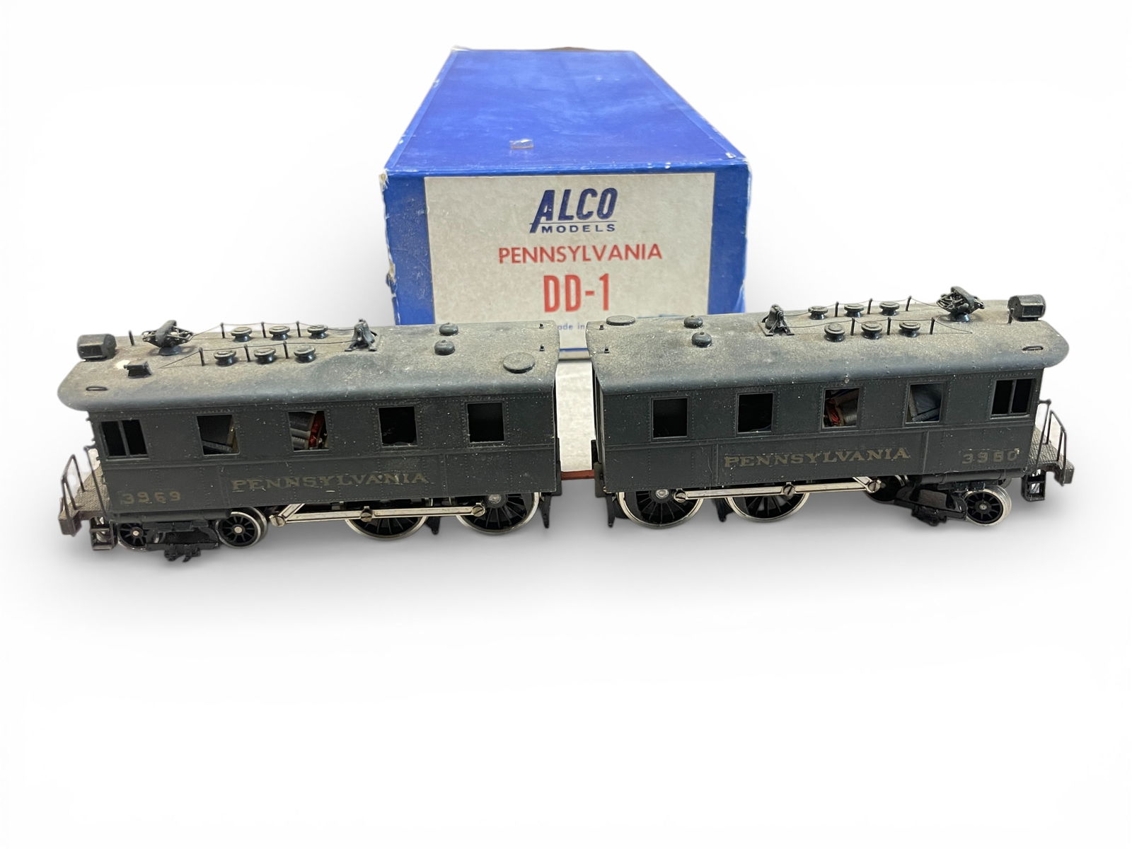 Alco Brass HO PRR DD-1 Electrics: HO Gauge. Nice custom painted 4-4 + 4-4 dual motor tunnel locos. The have open frame motors and show light use with box, no foam. Shipping: Weiss Auctions offers full-service, in-house shipping for ne