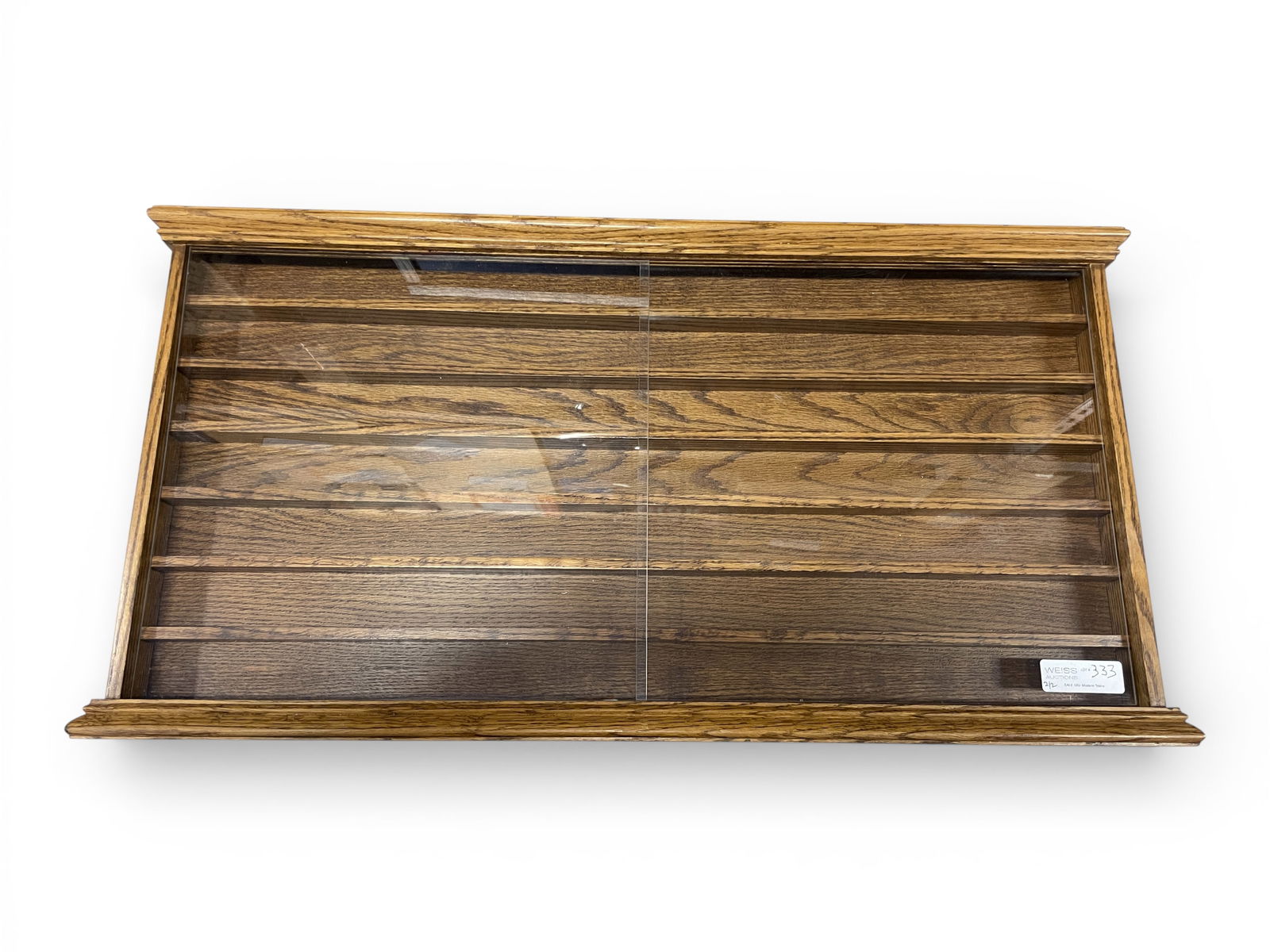 2 Oak Wall Display Cases - 3