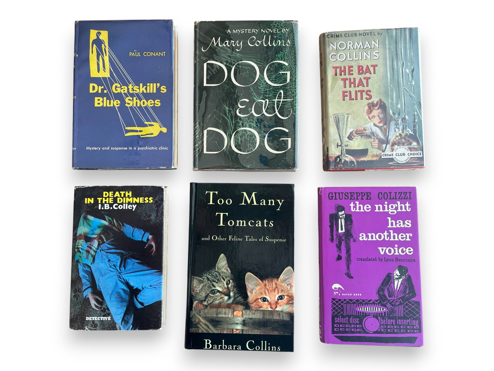 (22) Detective & Mystery Fiction, Letter C: Group of twenty-two volumes of detective and mystery fiction by authors whose last names begin with the letter C. The lot includes first edition hardcovers in dust jackets, with one example in wraps.