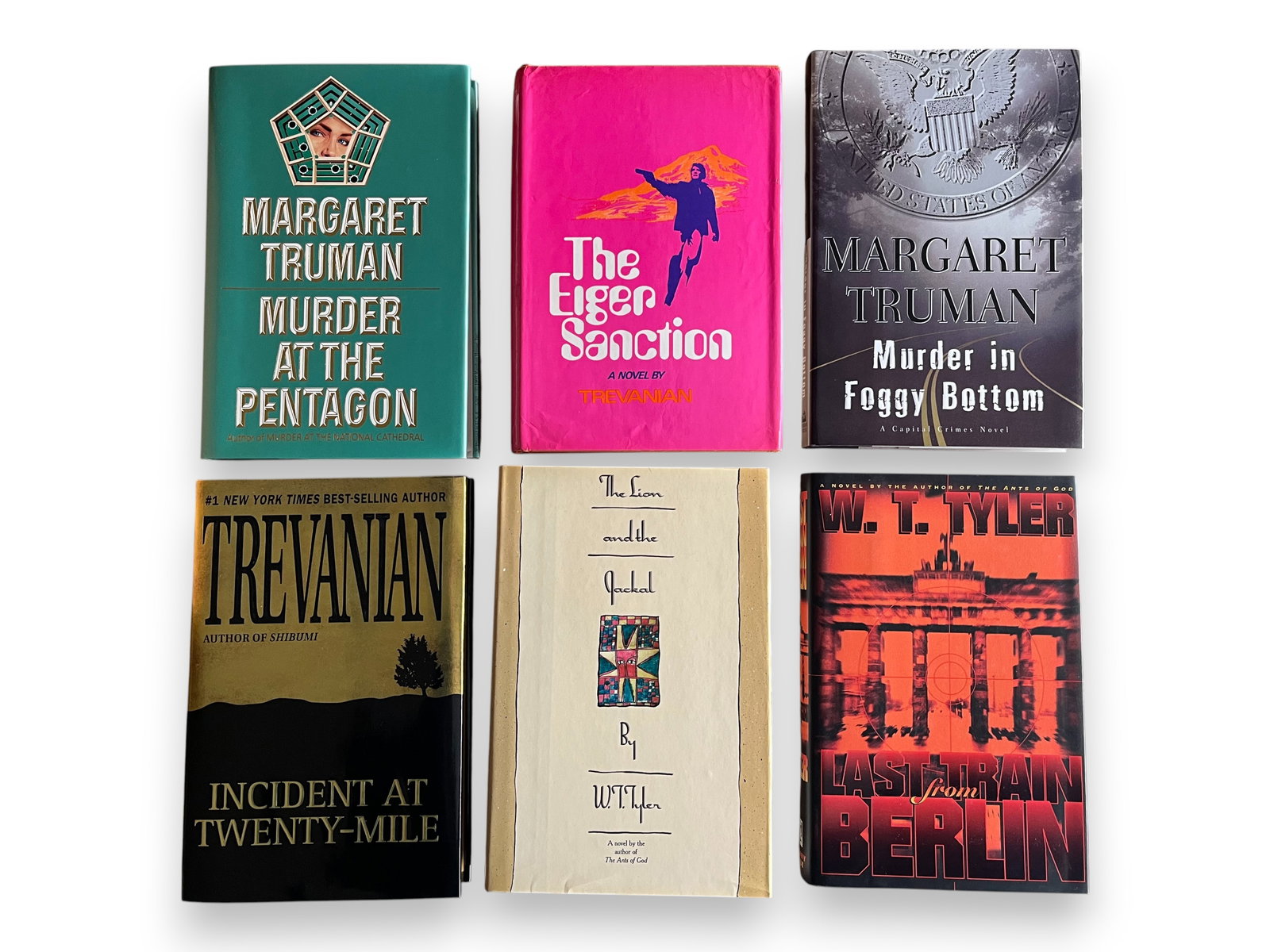 (22) Detective & Mystery Fiction, Letter T: Group of twenty-two volumes of detective and mystery fiction by authors whose last names begin with the letter T. The lot includes first editions and advanced proof copies. One volume is signed and in