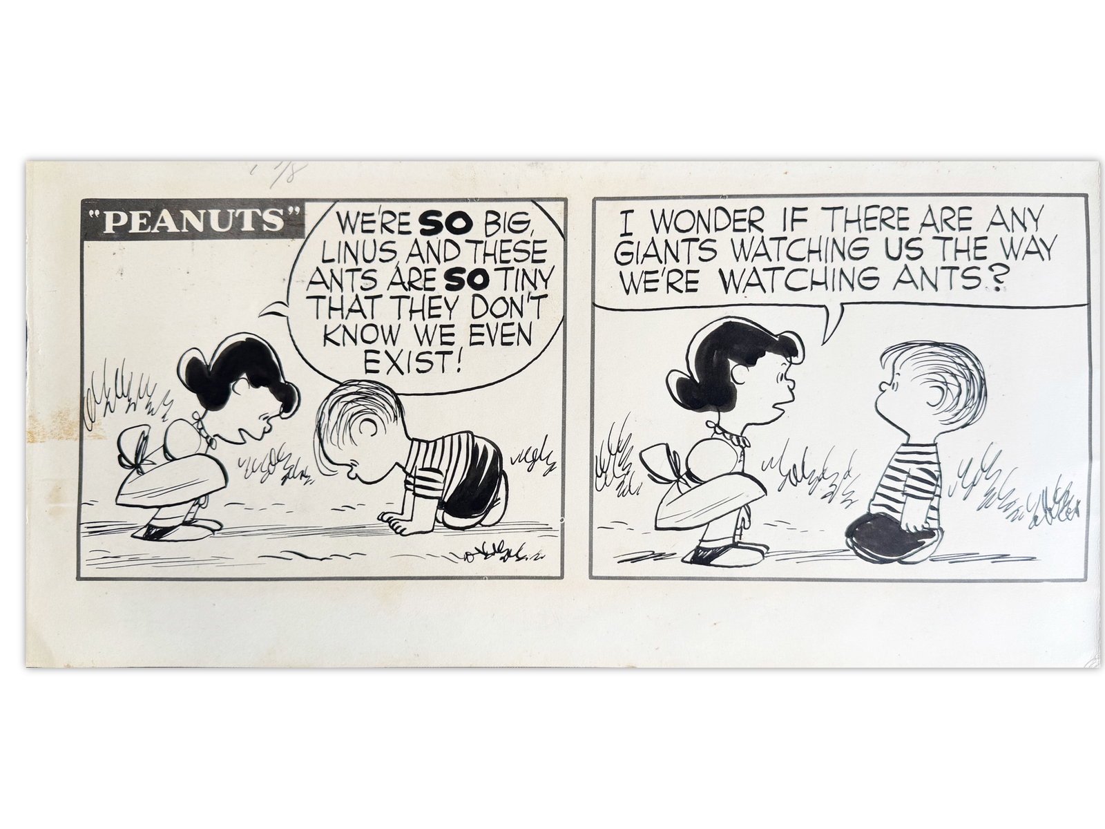 1955 Peanuts Daily "AAUGHH!" by Schulz - 2