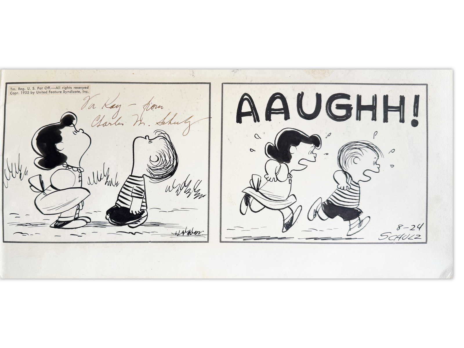 1955 Peanuts Daily "AAUGHH!" by Schulz - 3