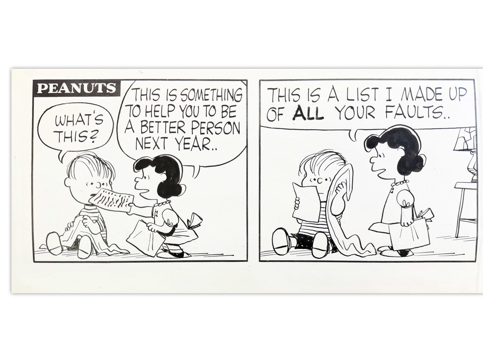 1959 Peanuts "Character Traits" Daily - 2