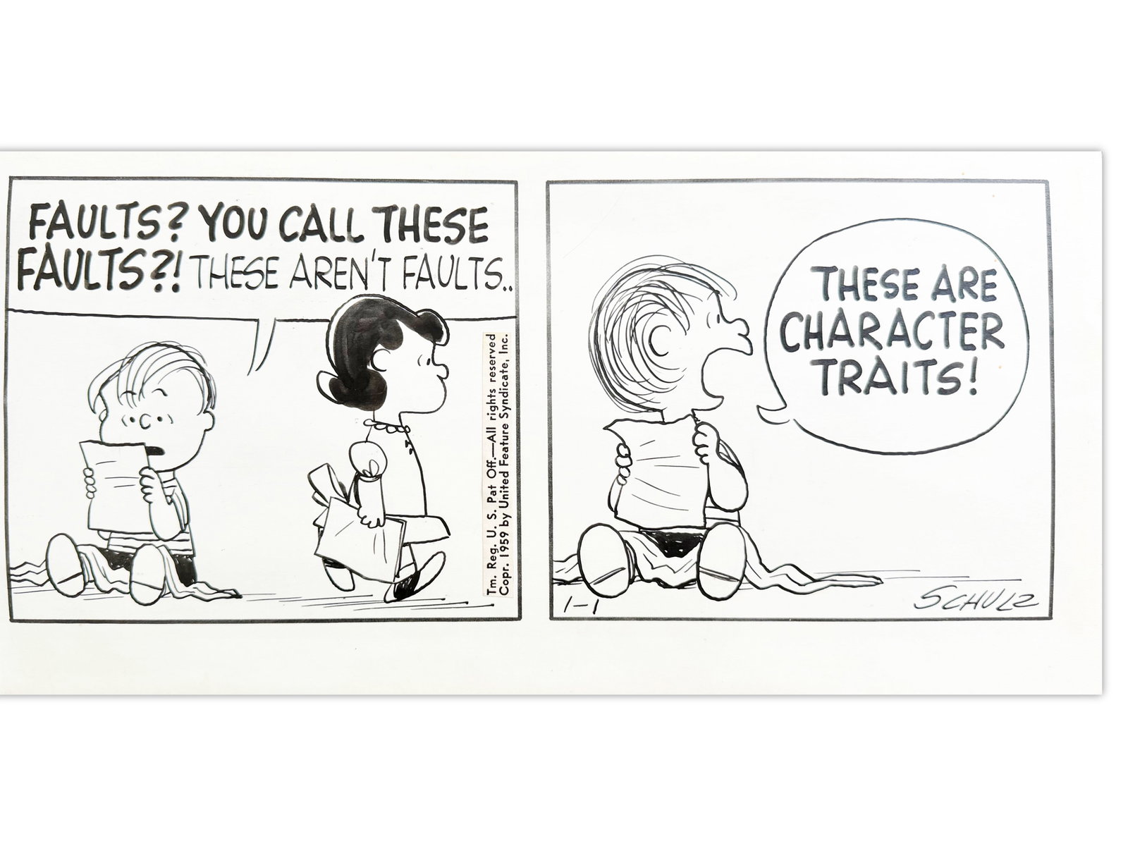 1959 Peanuts "Character Traits" Daily - 3