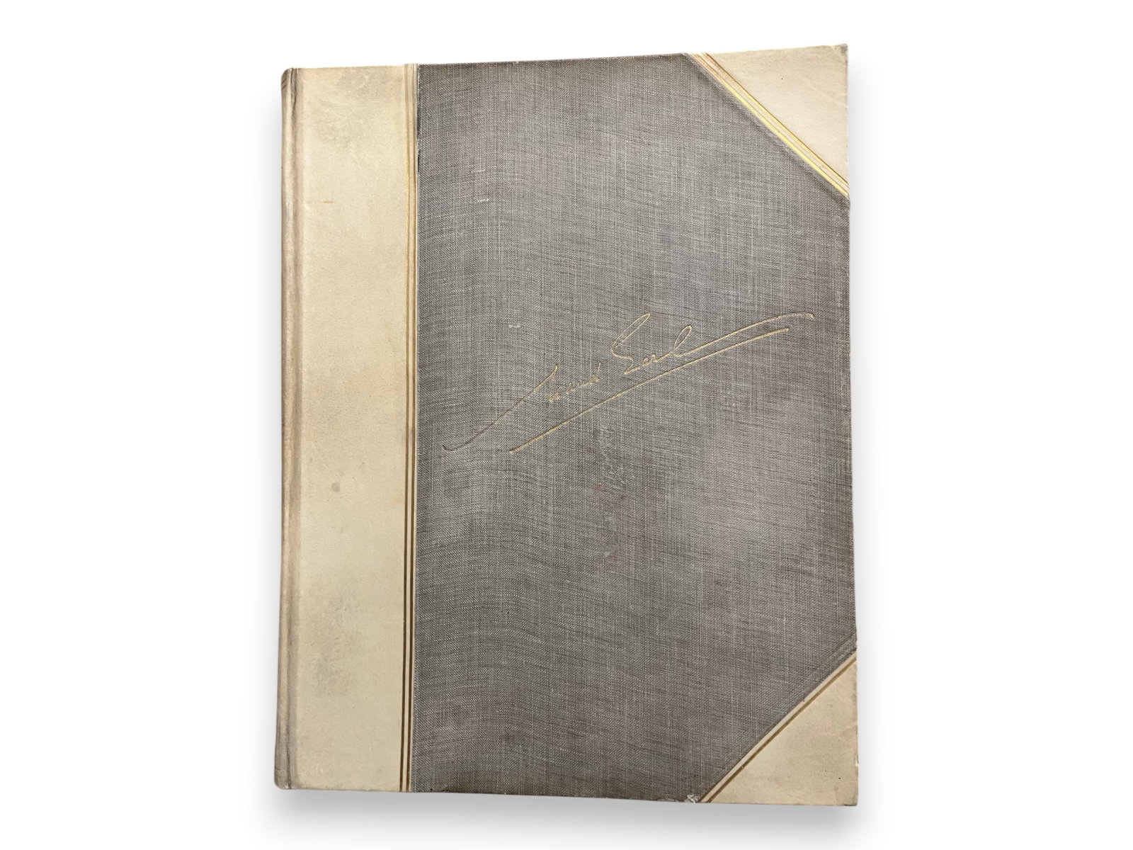 Maud Earle Power of the Dog Folio: Maud Earle, The Power of the Dog. Large folio edition. Presentation copy blind-stamped to Enid S. Ash. Twenty colored plates, all intact. Three-quarter vellum binding. Very good to fine condition. 