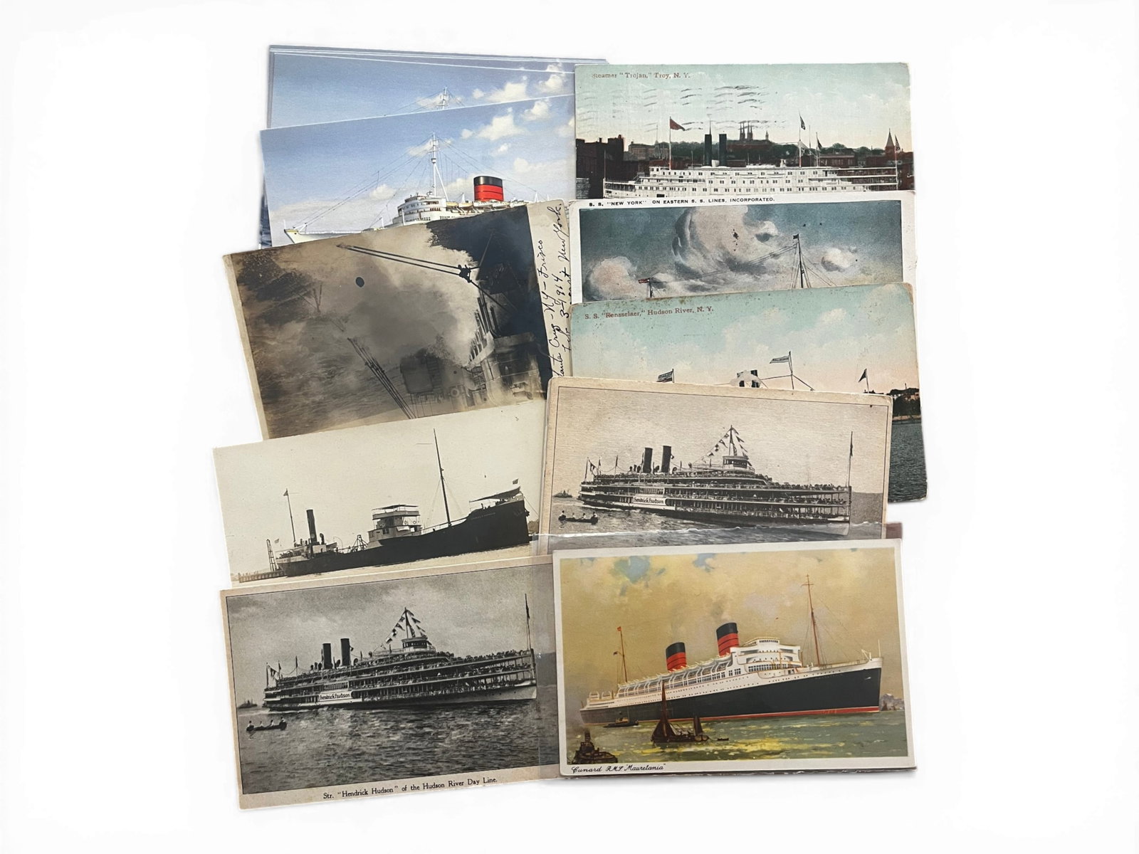 (200-300) Nautical Postcards: Estate postcard lot of 200 to 300 cards, primarily ships, boats, and nautical-related subjects, with some other material included. A mixture of vintage to more modern cards. An excellent lot from the
