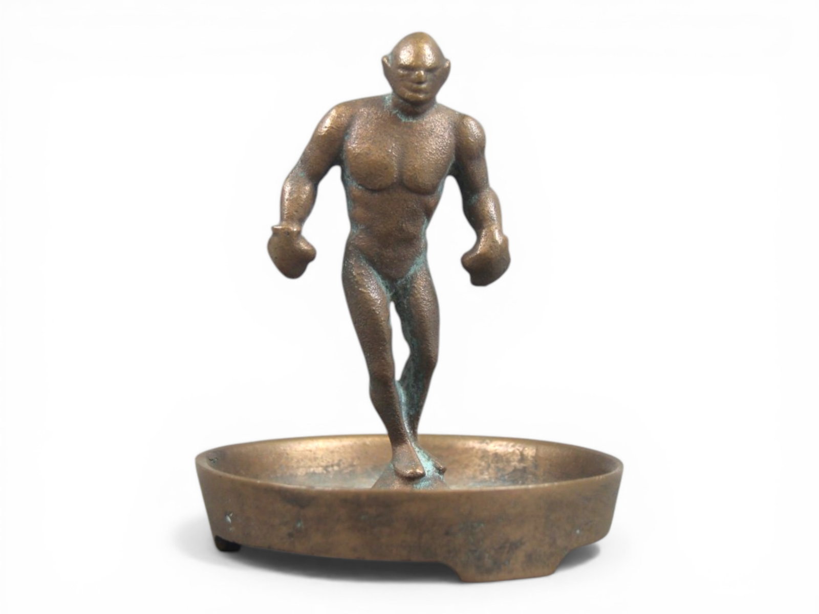 (2) Boxing Statue Figural Ashtrays - 2