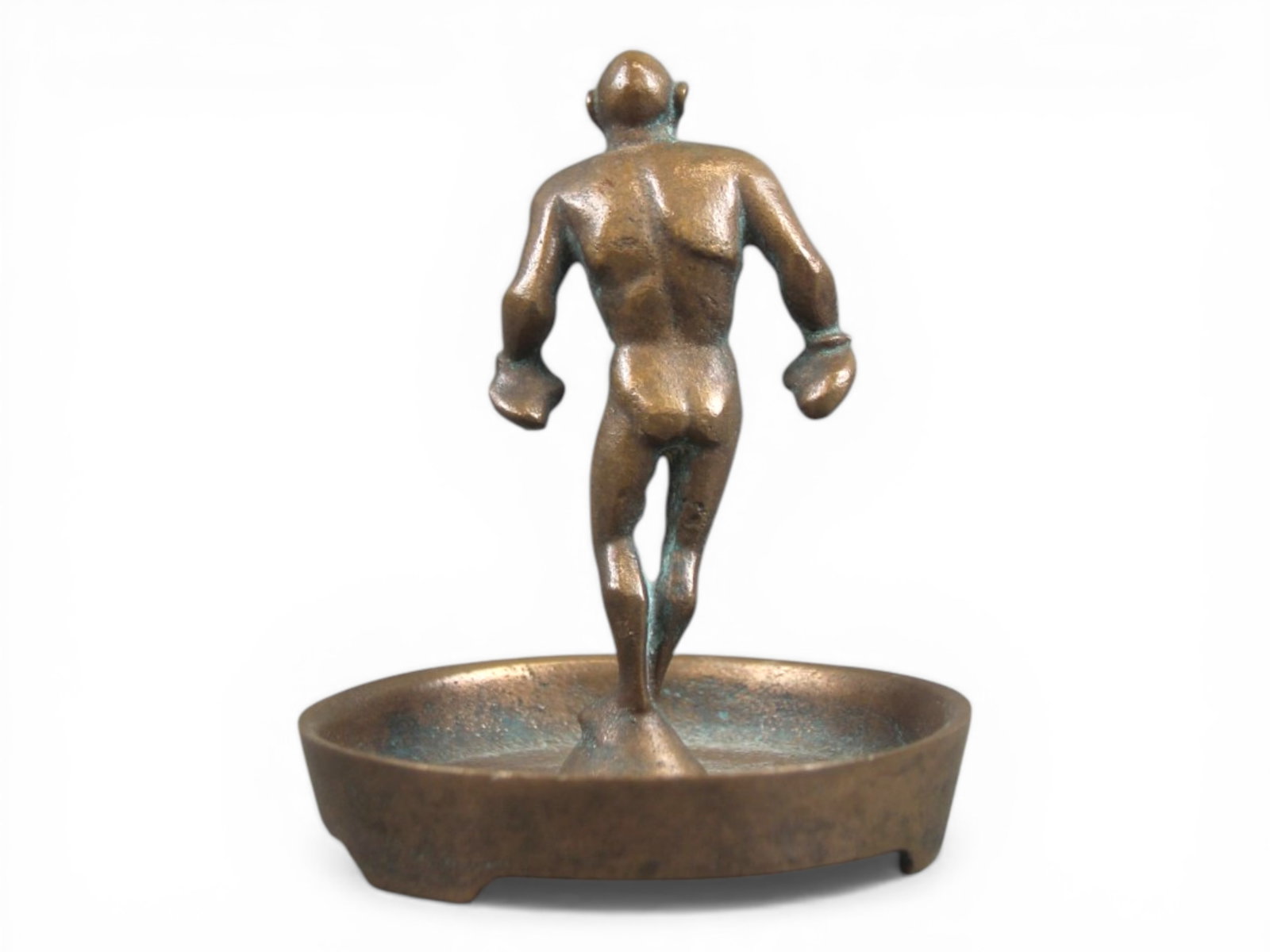 (2) Boxing Statue Figural Ashtrays - 3