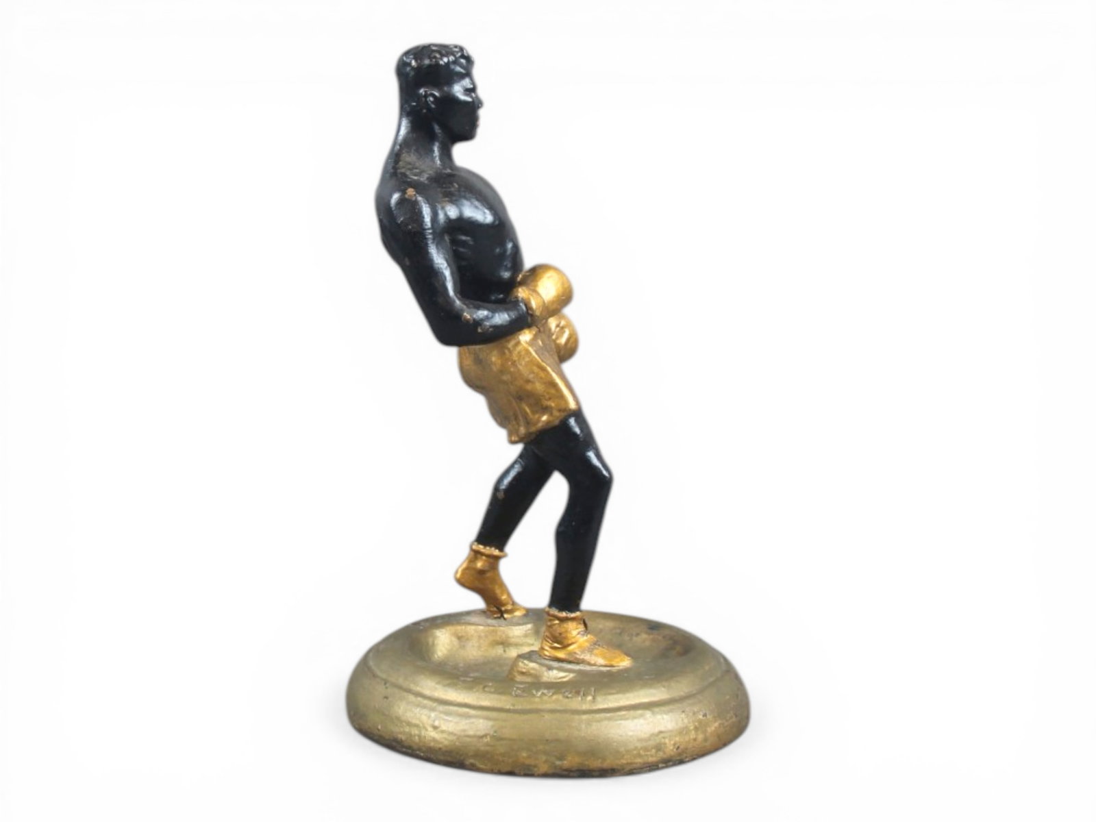 (2) Boxing Statue Figural Ashtrays - 6