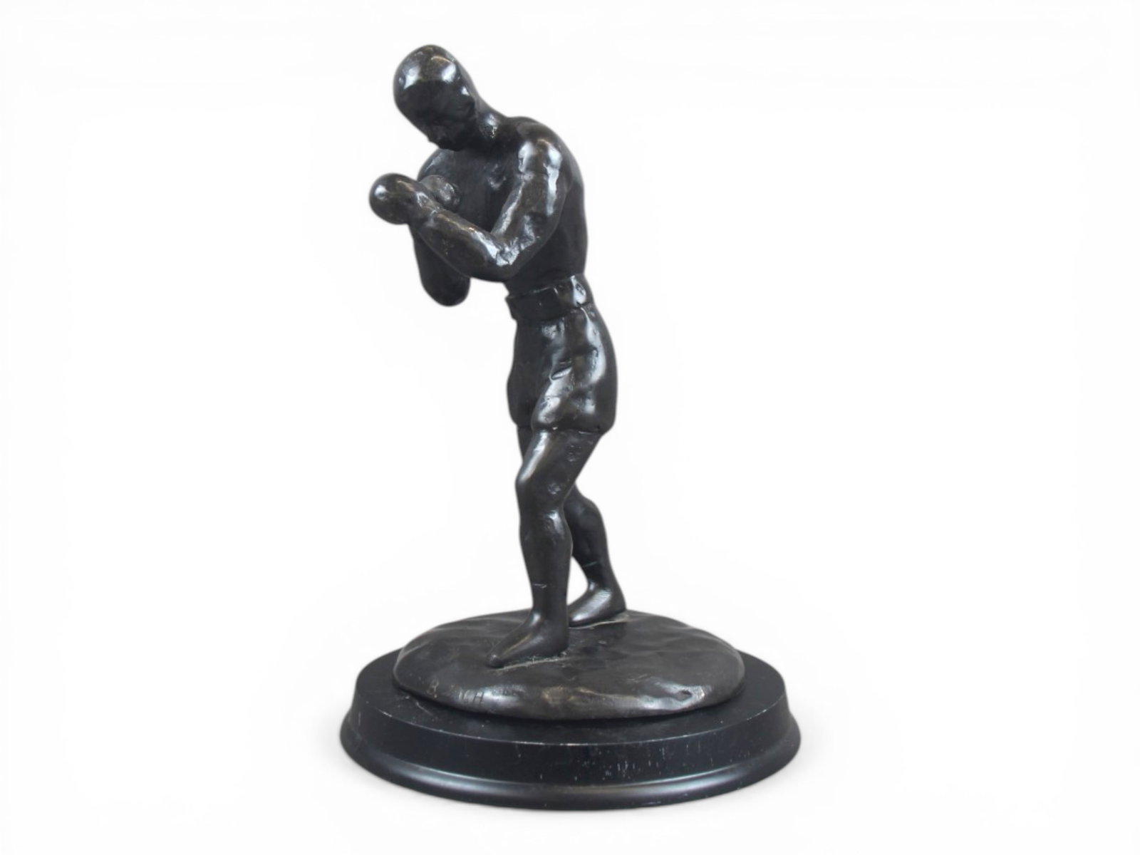 Metal Boxer Statue, Signed B. Zach: Approx. 9.5 inches tall. Signed along the edge B. Zach. Shipping: Weiss Auctions offers full-service, in-house shipping for nearly all items in this auction. For a shipping quote, please contact us pr