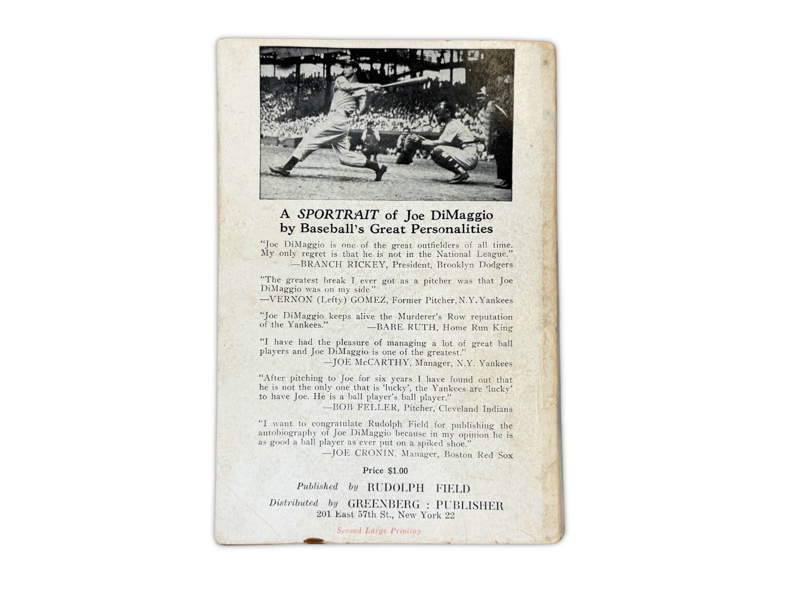 Joe DiMaggio Signed Book - JSA - 6