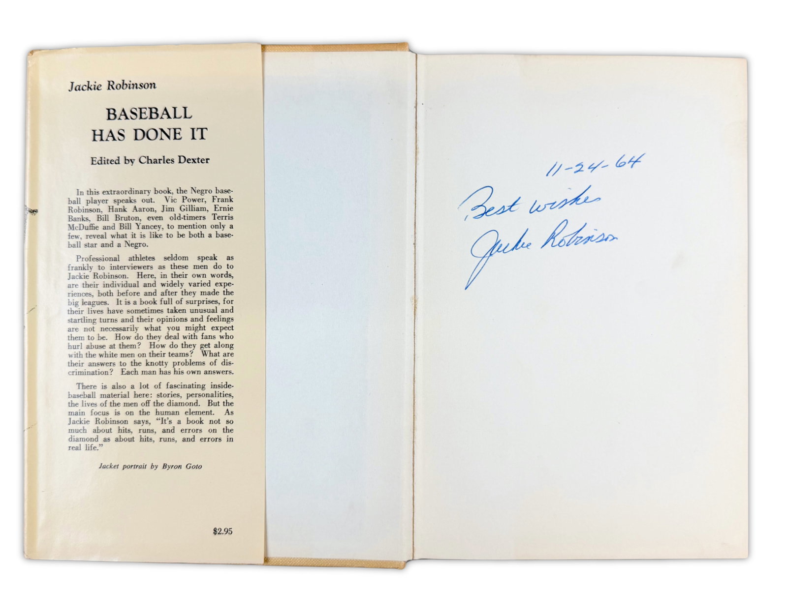 Jackie Robinson Signed Book - JSA - 2
