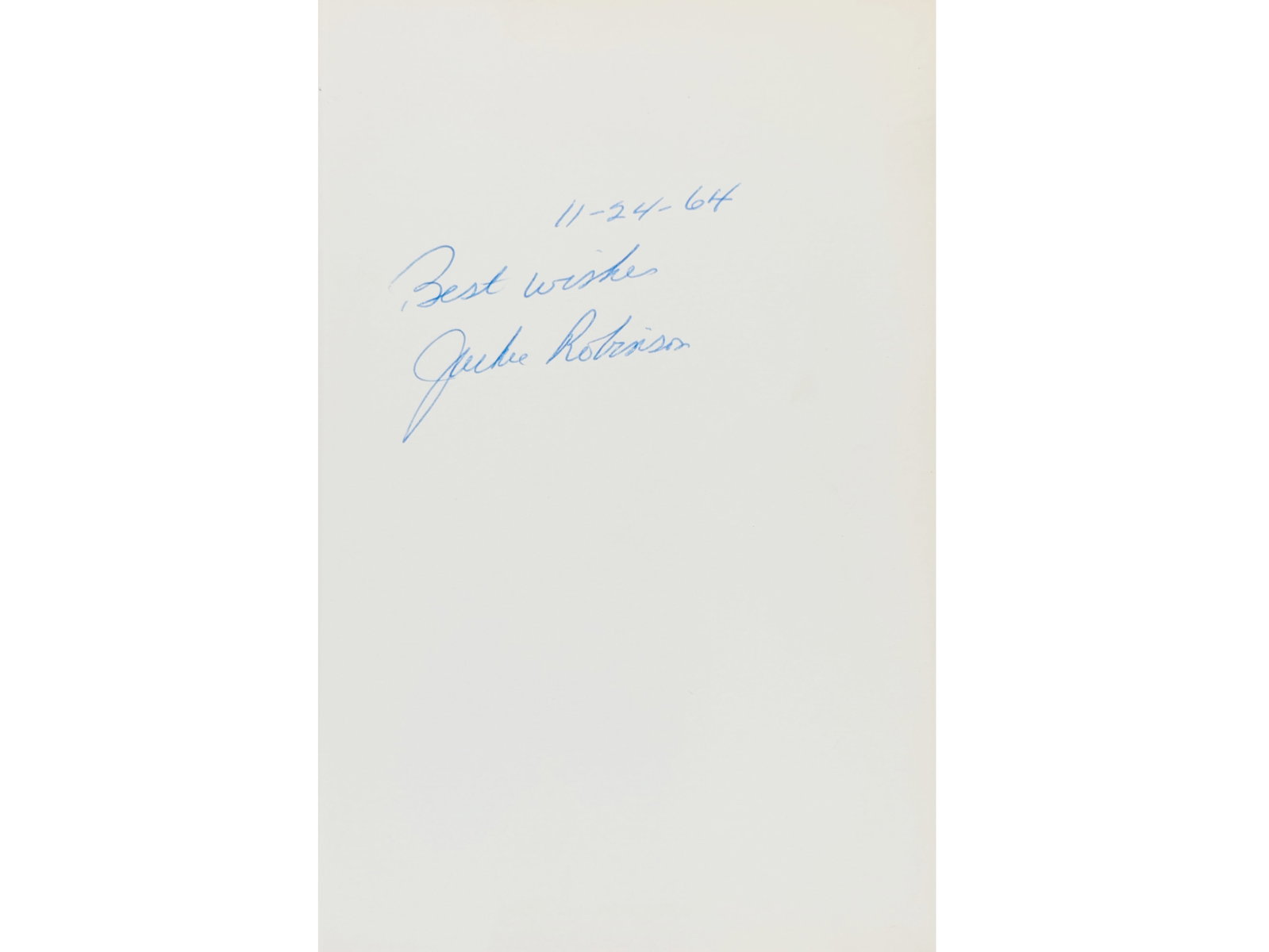 Jackie Robinson Signed Book - JSA - 3