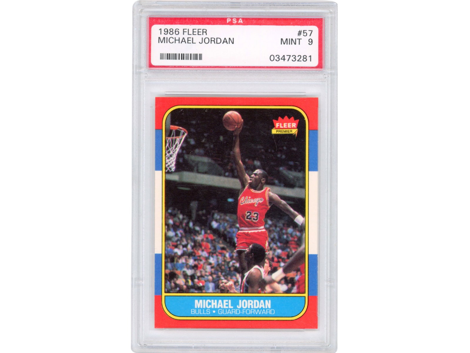 1986 Fleer #57 Michael Jordan Rookie PSA 9 (1 of 2)