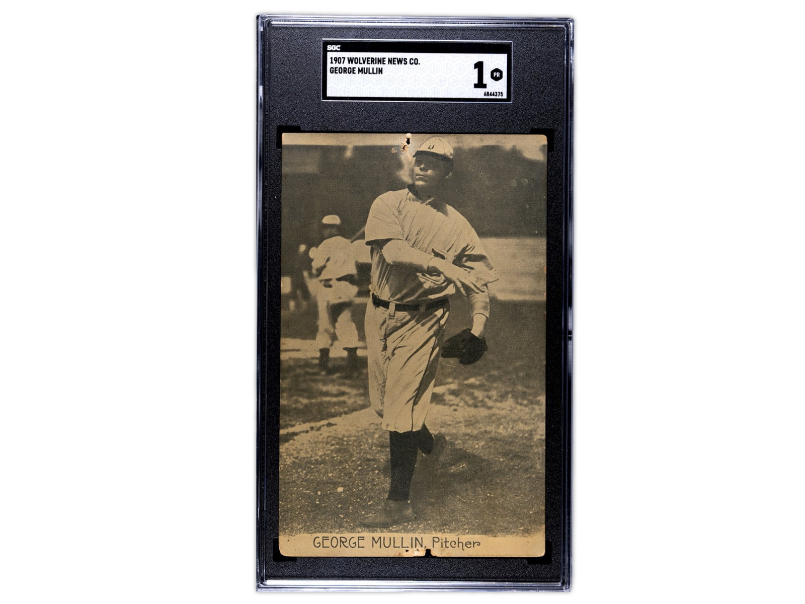 1907 Wolverine News George Mullin SGC 1: 1907 Wolverine News Company postcard of Detroit Tigers pitcher George Mullin. SGC #6844375 Fresh to the market from a West Coast Estate. Shipping: Weiss Auctions offers full-service, in-house shipping