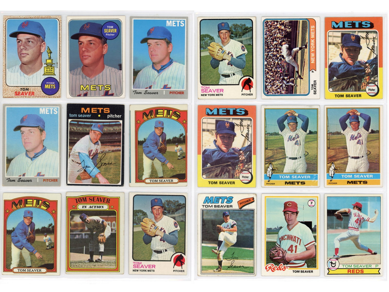 Topps 1968-87 Tom Seaver Baseball Cards: Great lot of Tom Seaver Topps Baseball Cards, consisting of 1968-1987. See scans for condition. Shipping: Weiss Auctions offers full-service, in-house shipping for nearly all items in this auction.