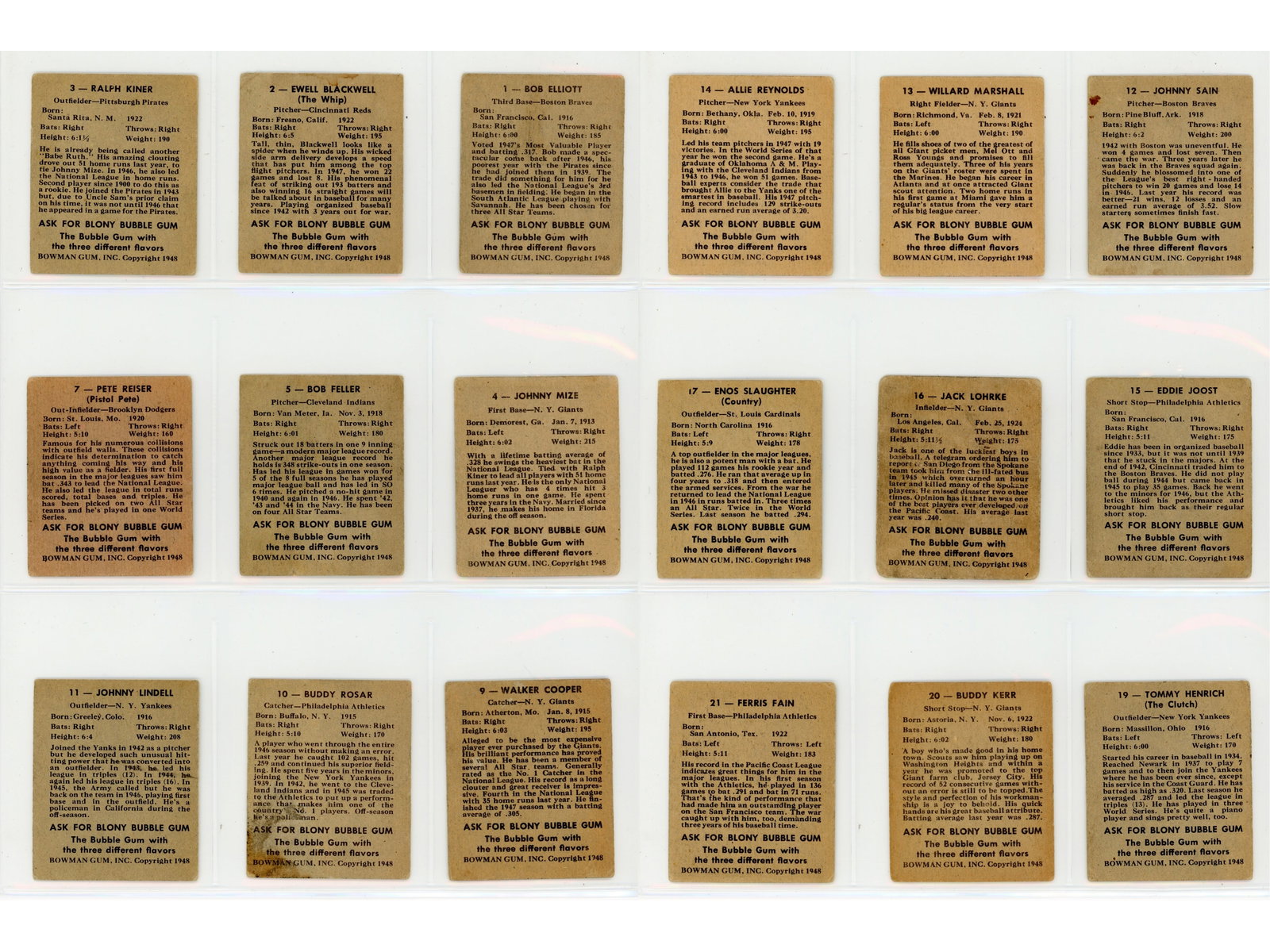 1948 Bowman Baseball Complete Set - 3