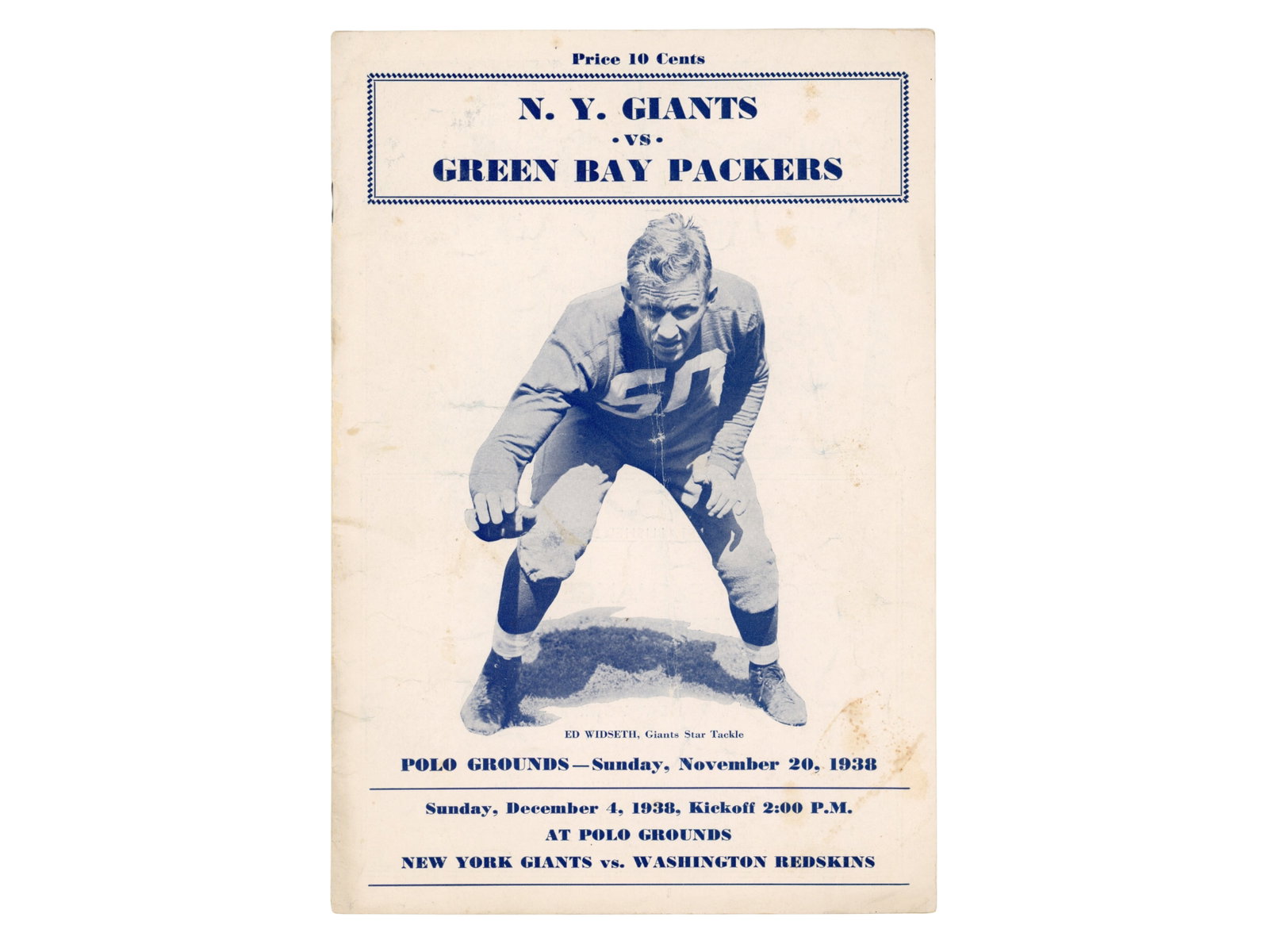 (2) 1938 New York Giants Programs - 2