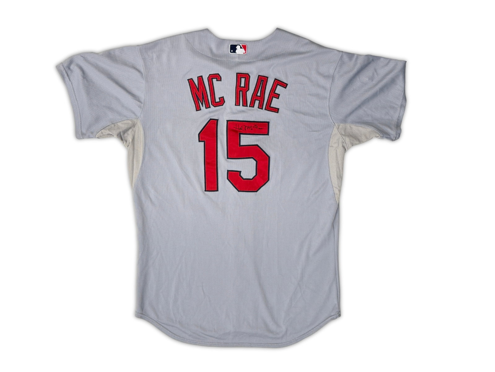 Hal McRae Signed St. Louis Cardinals Jersey: Offered is a Game Worn St. Louis Cardinals Jersey, autographed by Hal McRae on the verso. Majestic Authentic Collection Performance Apparel, size 48. Unsure if this was a game worn jersey, McRae