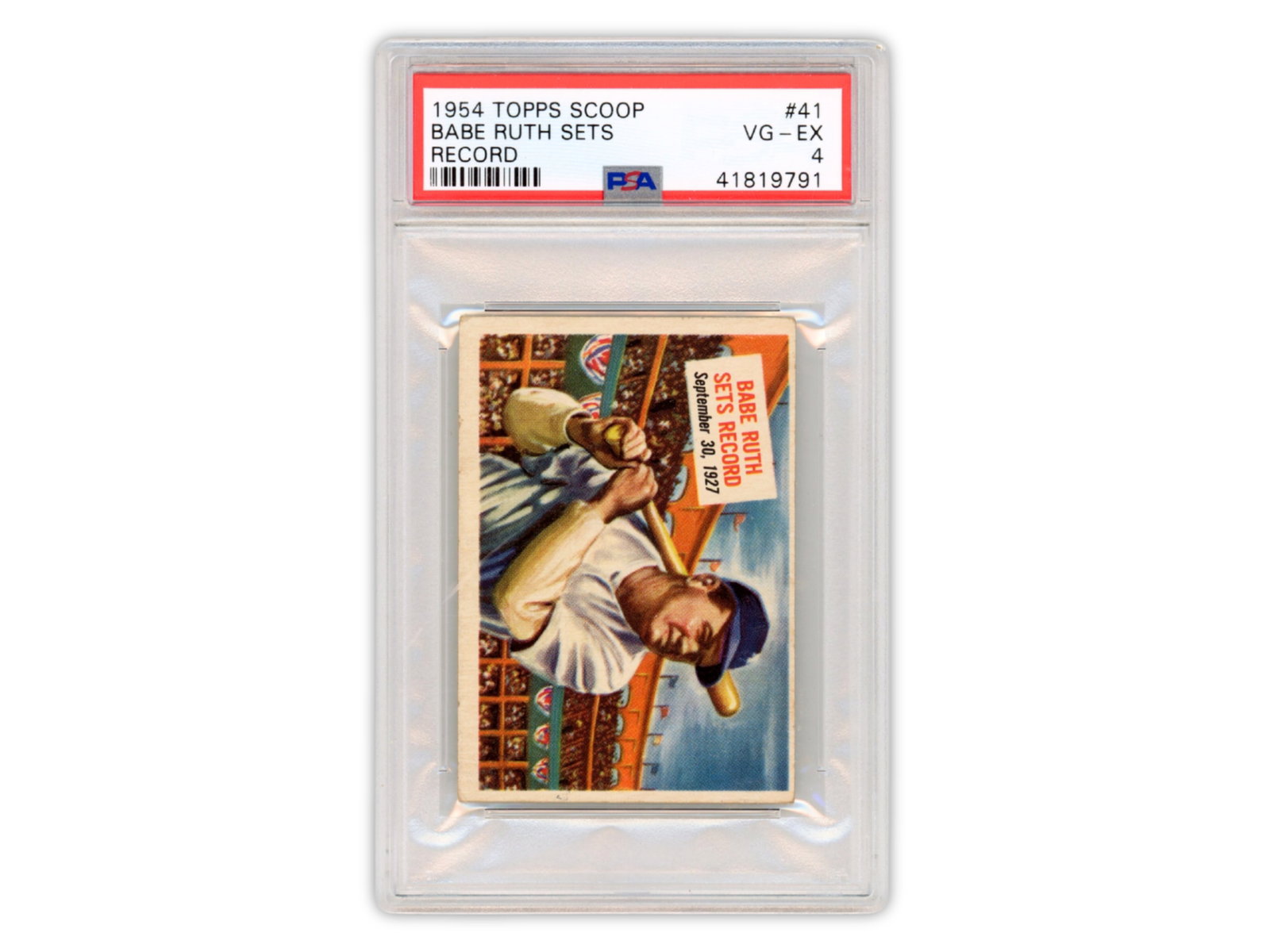 1954 Topps Scoop #41 Babe Ruth PSA 4 (1 of 2)